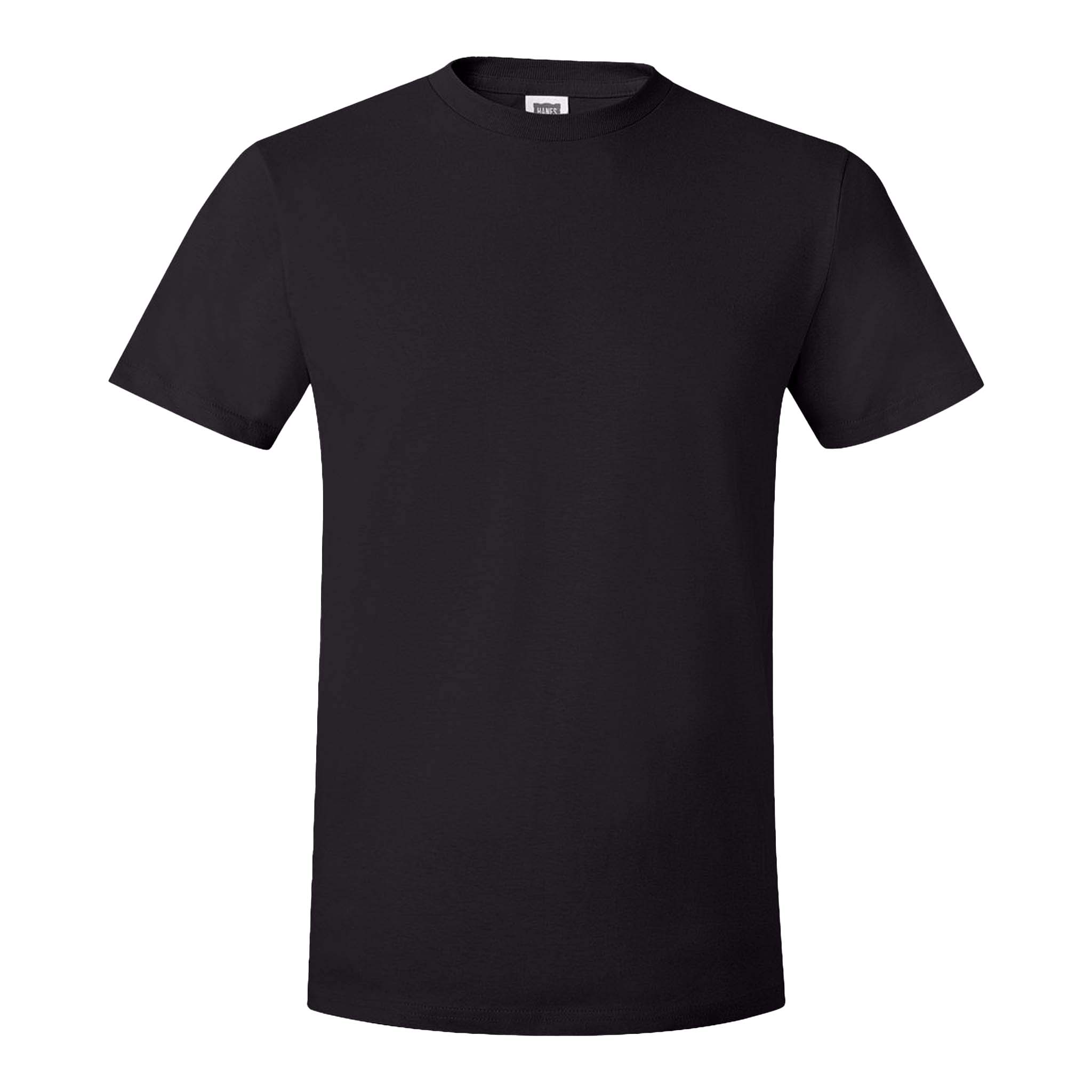 Hanes 4980 custom short sleeve t-shirt in black, front view
