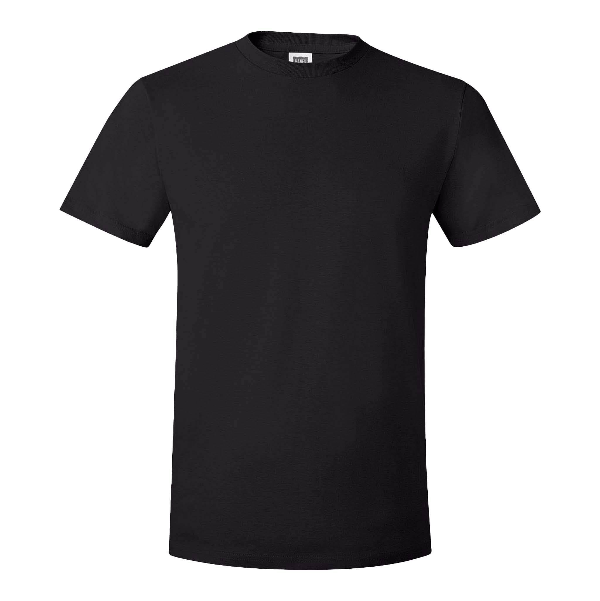 Hanes 4980 custom short sleeve t-shirt in black, front view