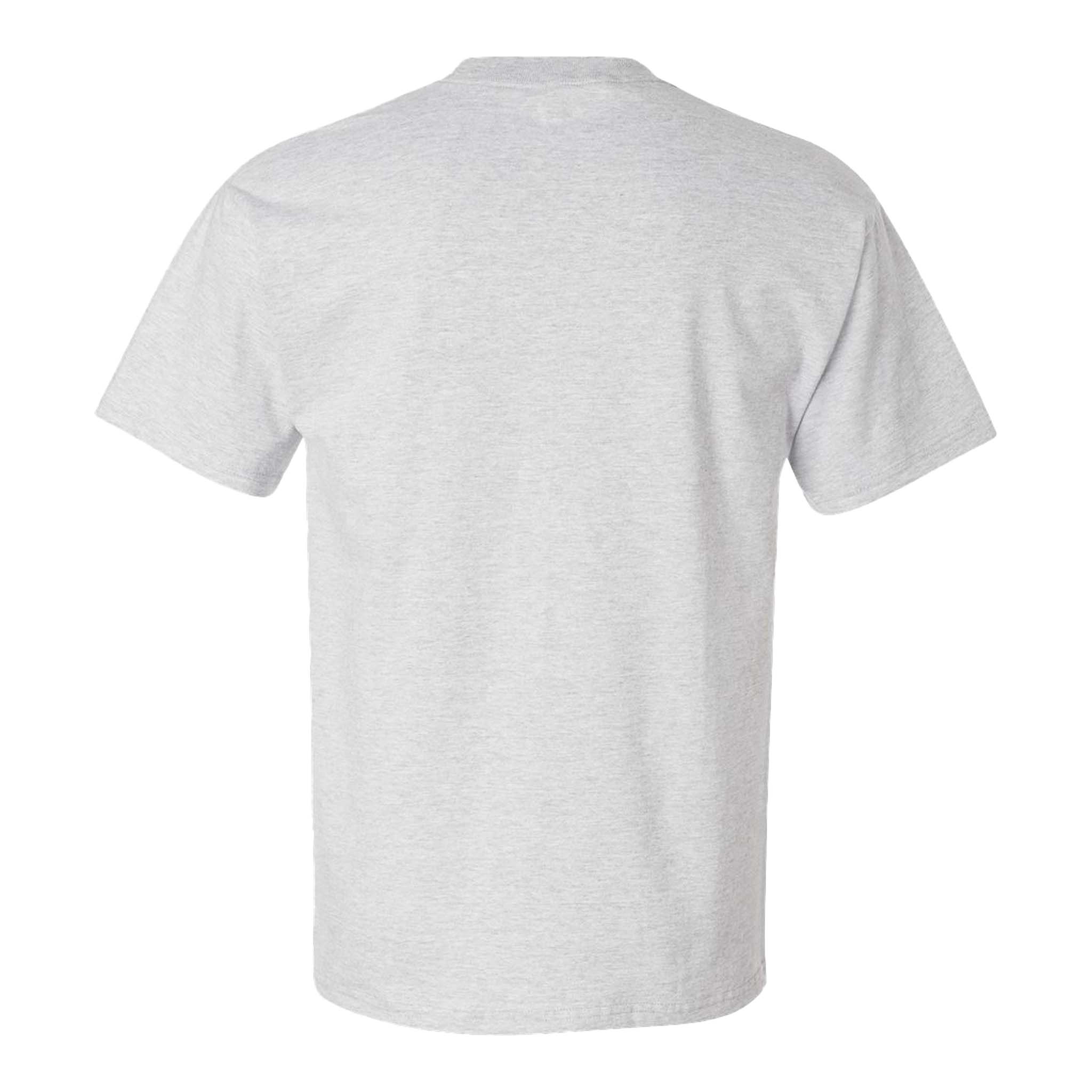 Hanes 5180 custom short sleeve t-shirt in ash, back view