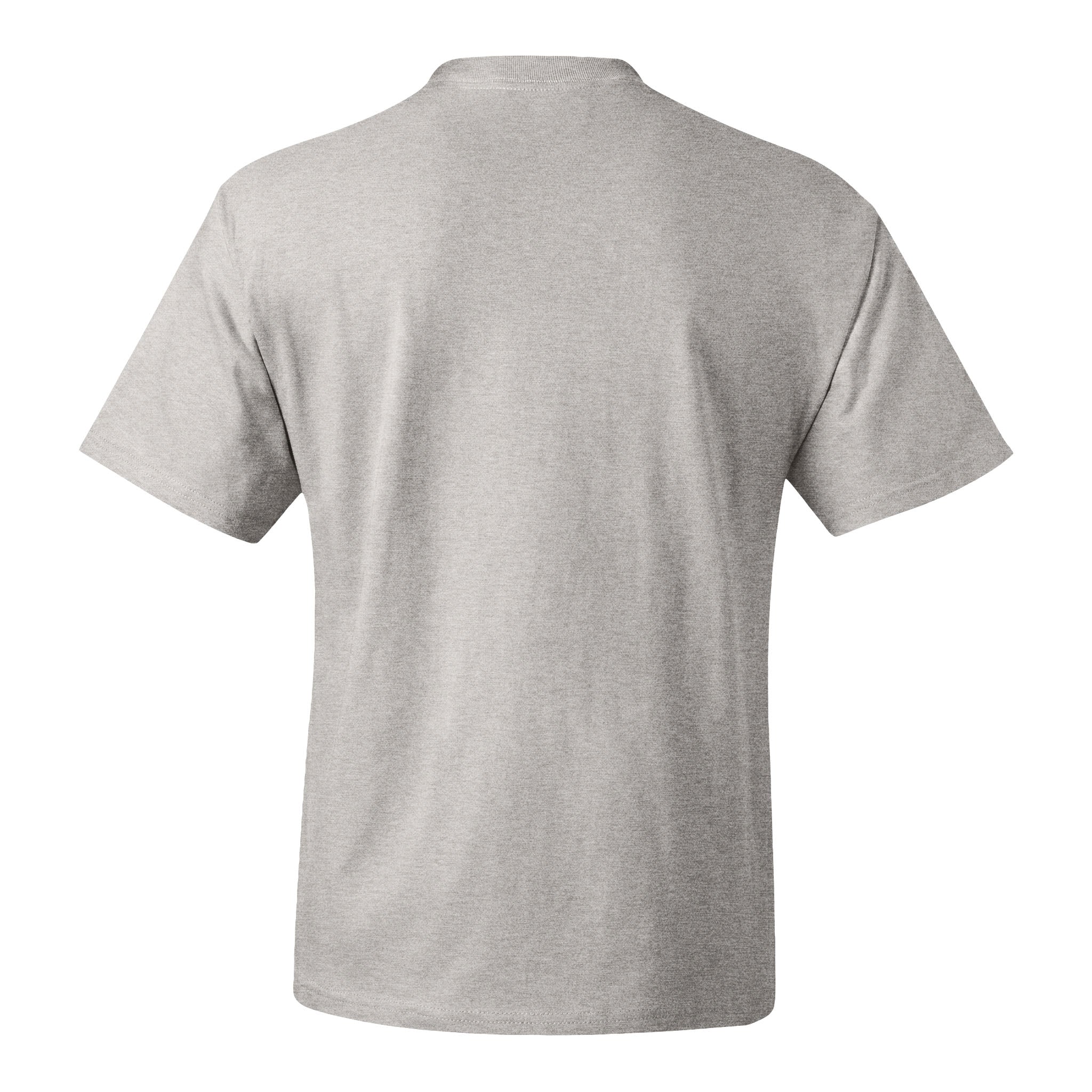 Hanes 5180 custom short sleeve t-shirt in ash, back view