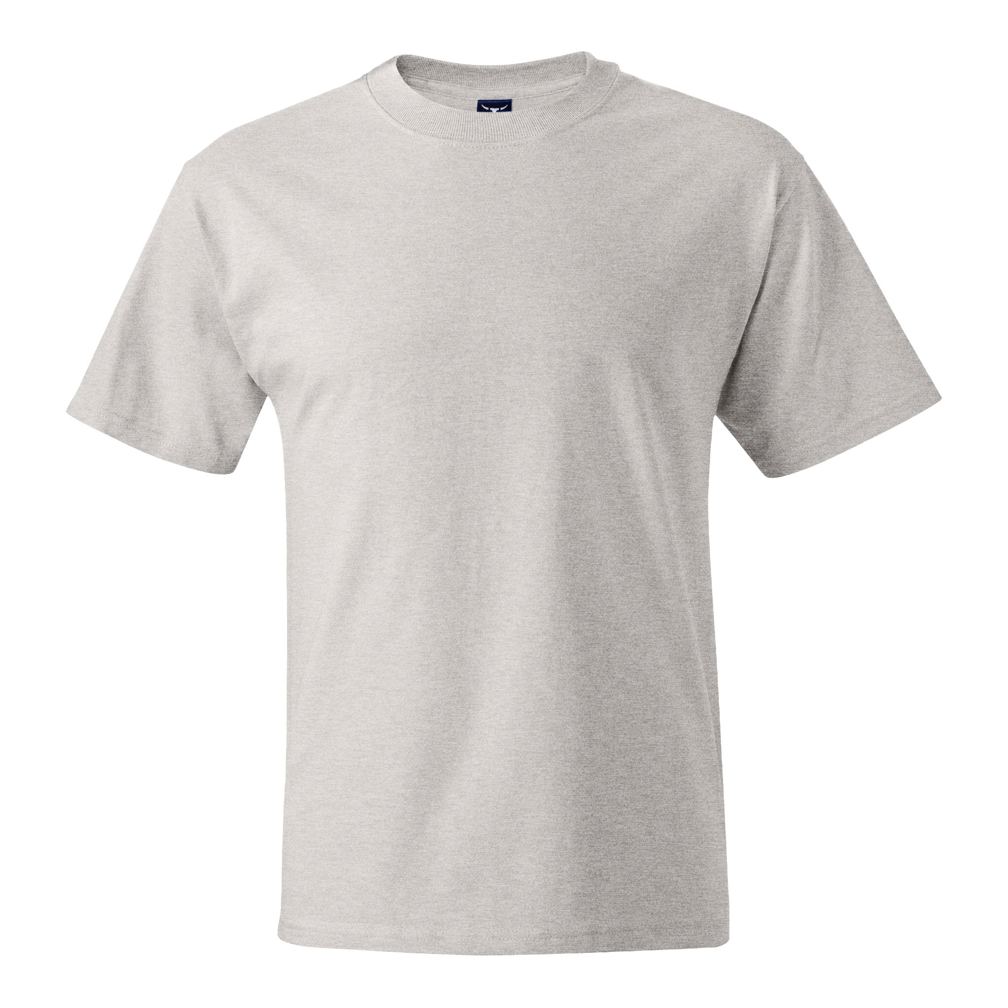 Hanes 5180 custom short sleeve t-shirt in ash, front view