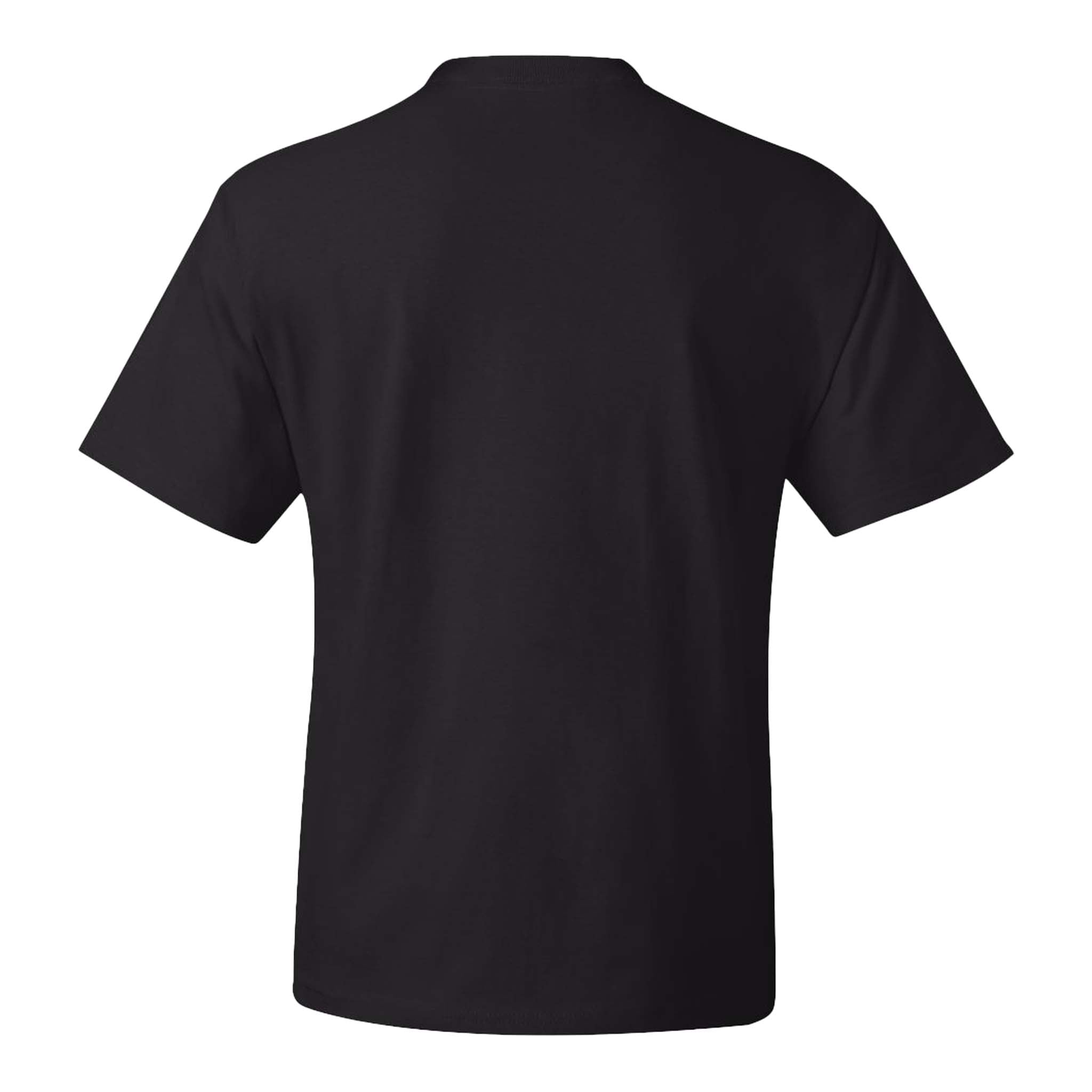 Hanes 5180 custom short sleeve t-shirt in black, back view