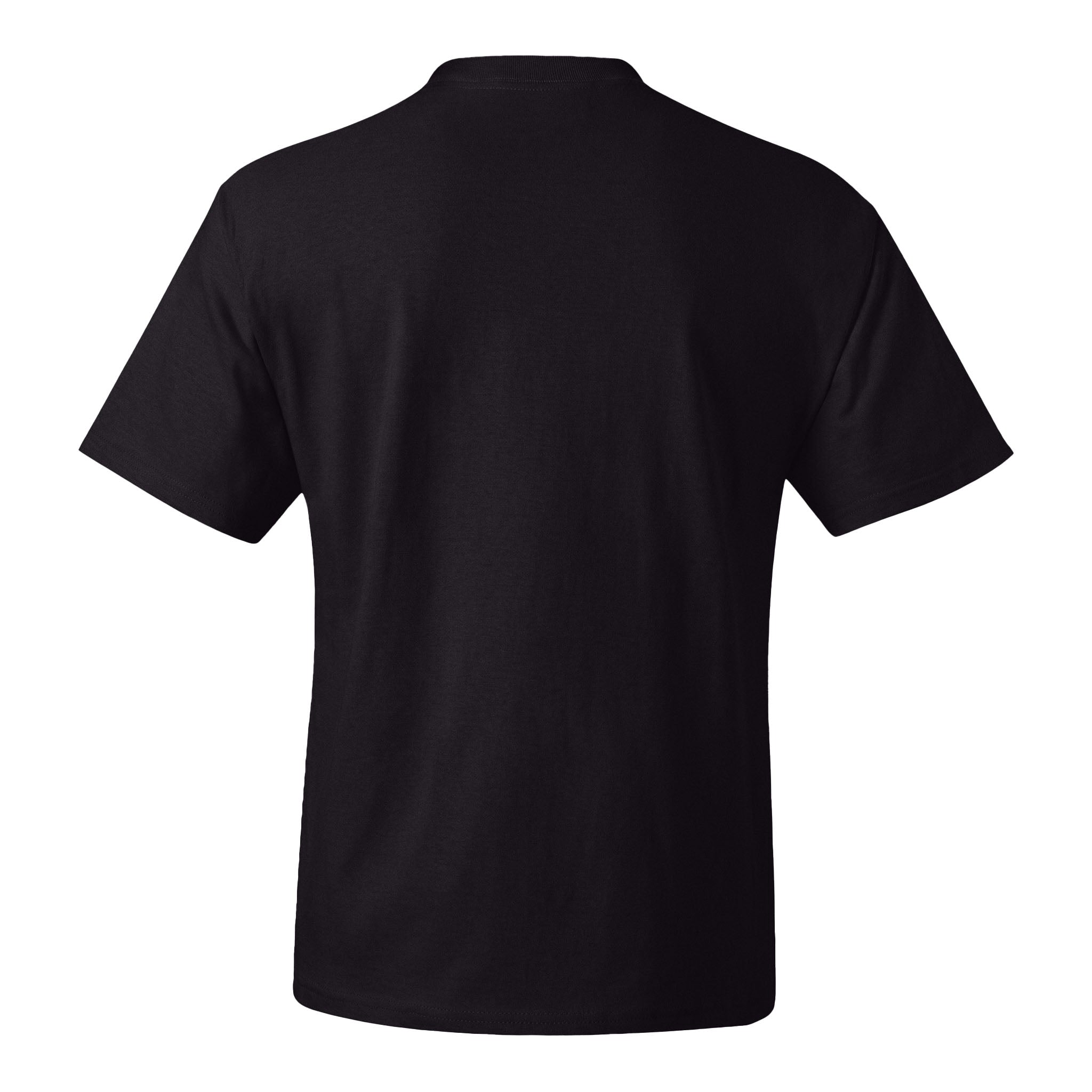 Hanes 5180 custom short sleeve t-shirt in black, back view