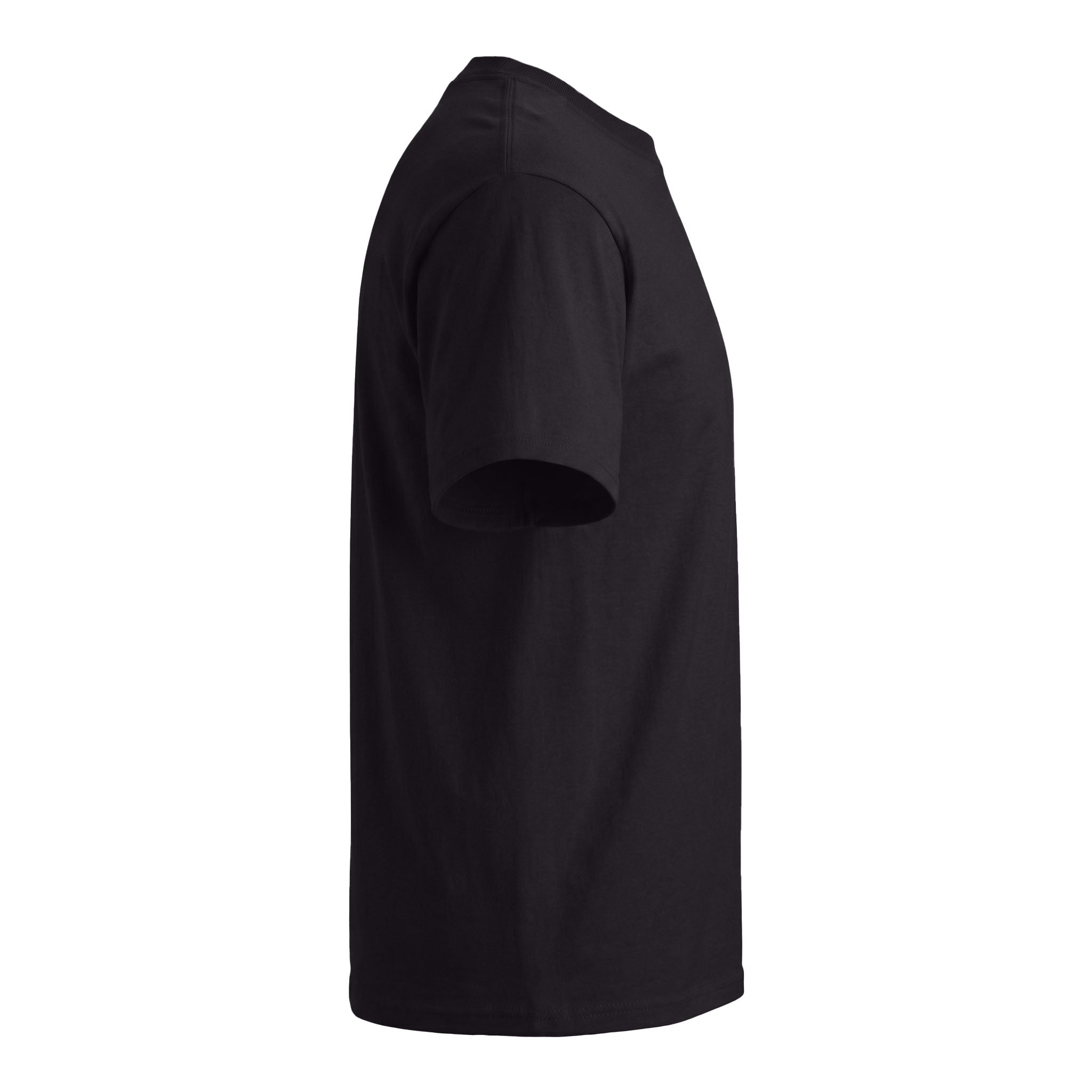 Hanes 5180 custom short sleeve t-shirt in black, right side view