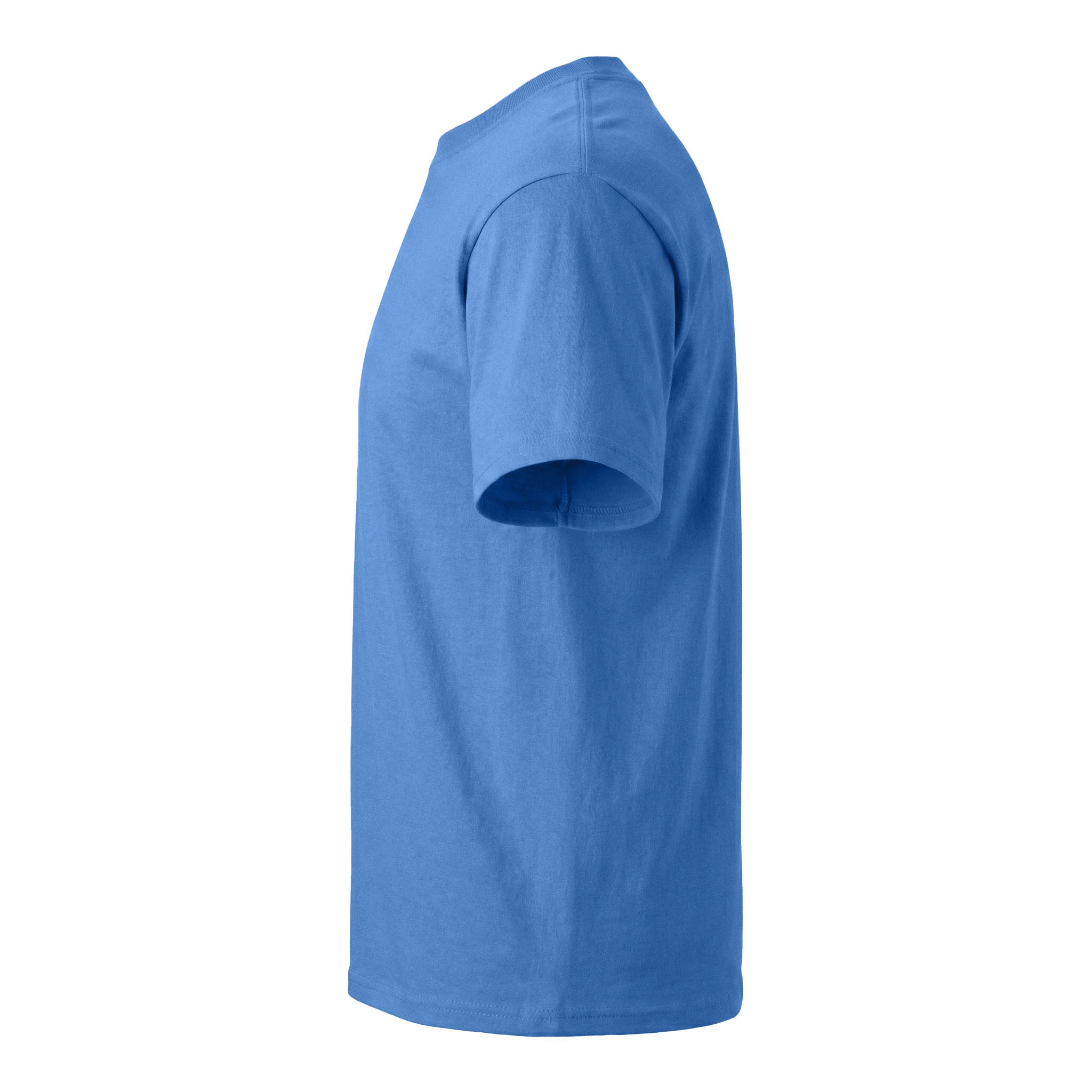 Hanes 5180 custom short sleeve t-shirt in carolina blue, left side view