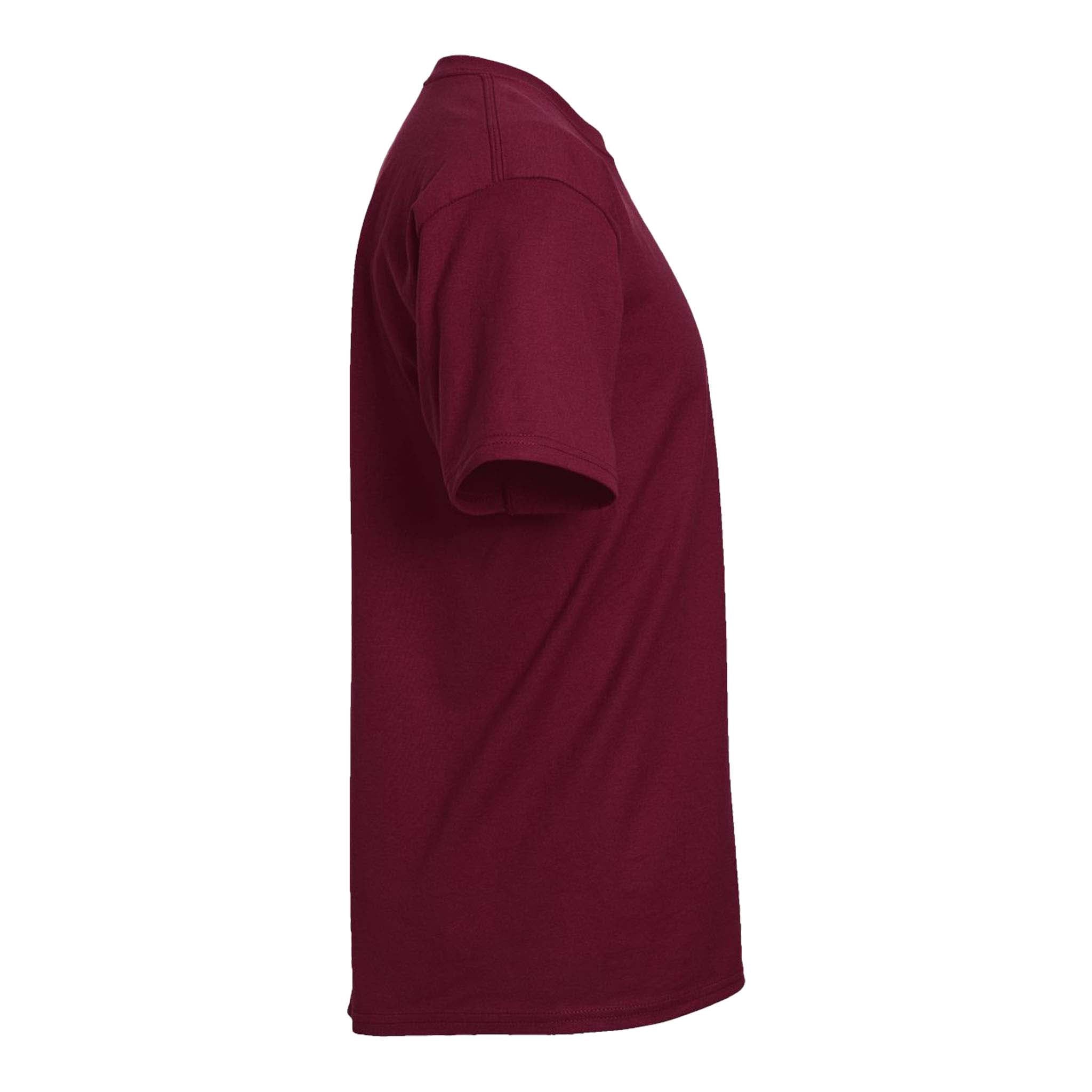 Hanes 5280 custom short sleeve t-shirt in athletic cardinal, right side view