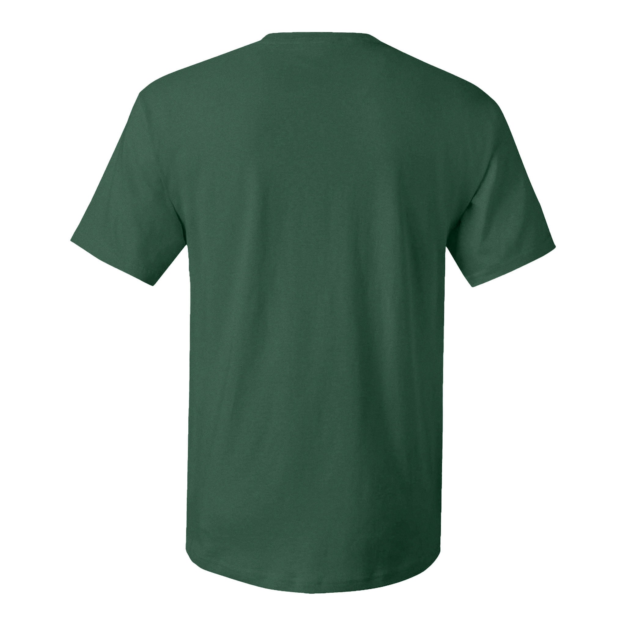 Hanes 5280 custom short sleeve t-shirt in athletic dark green, back view