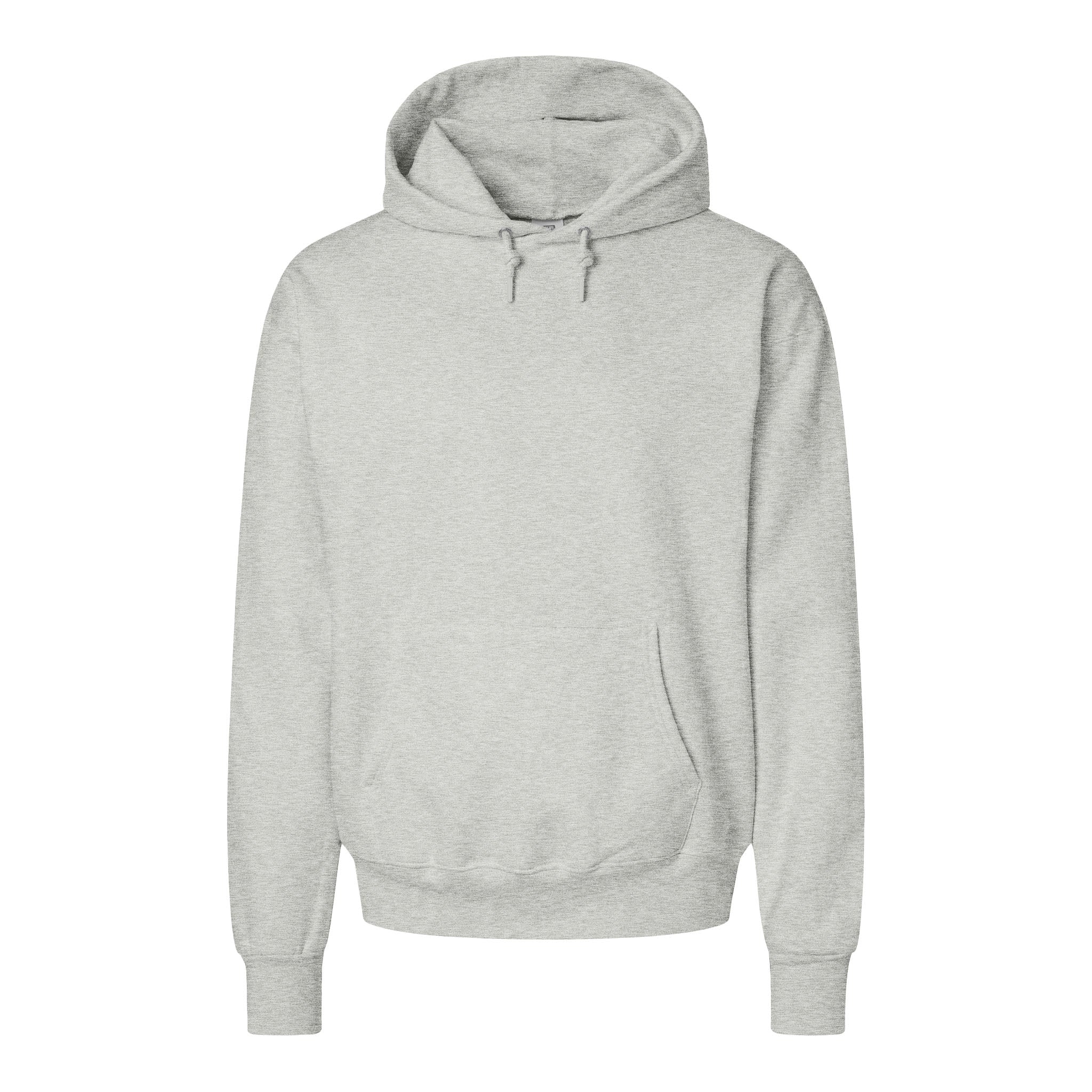 Hanes F170 custom hoodie in ash, front view