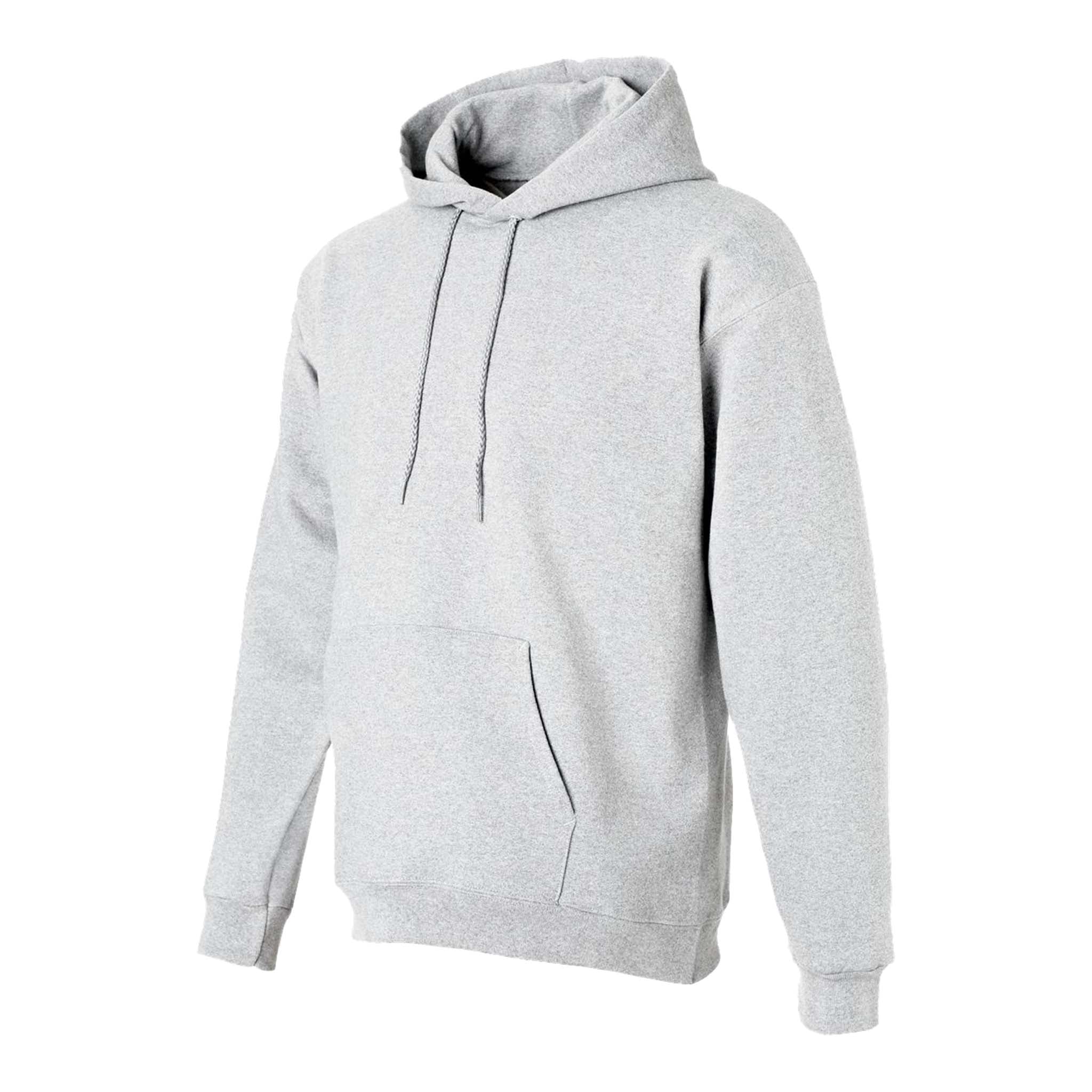 Hanes F170 custom hoodie in ash, left side view