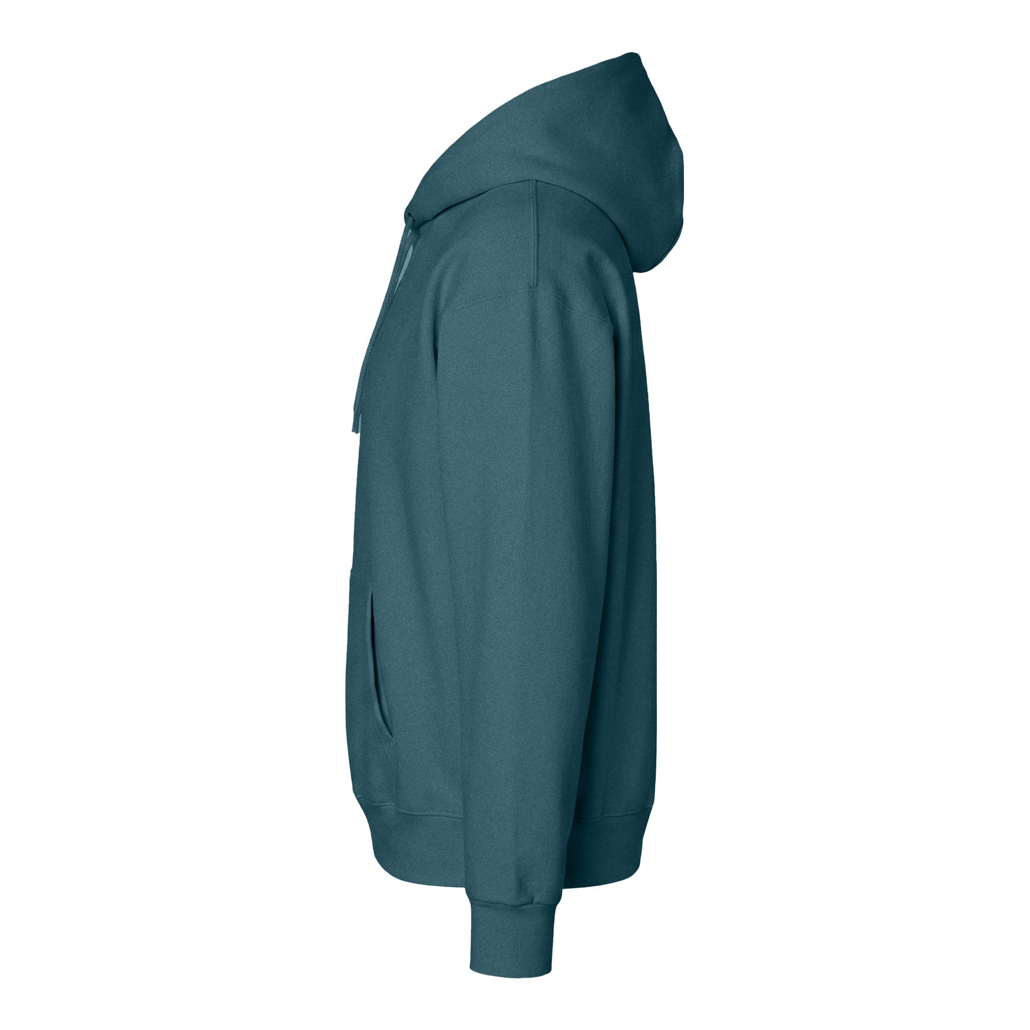 Hanes F170 custom hoodie in cactus, left side view