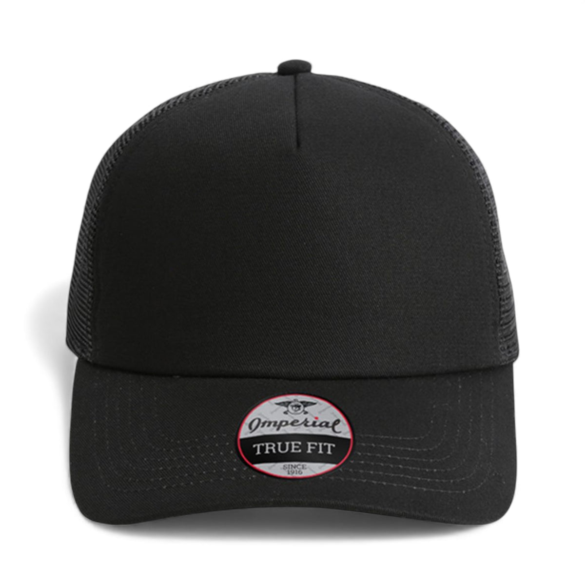 Front view of Imperial 1287 custom hat in black