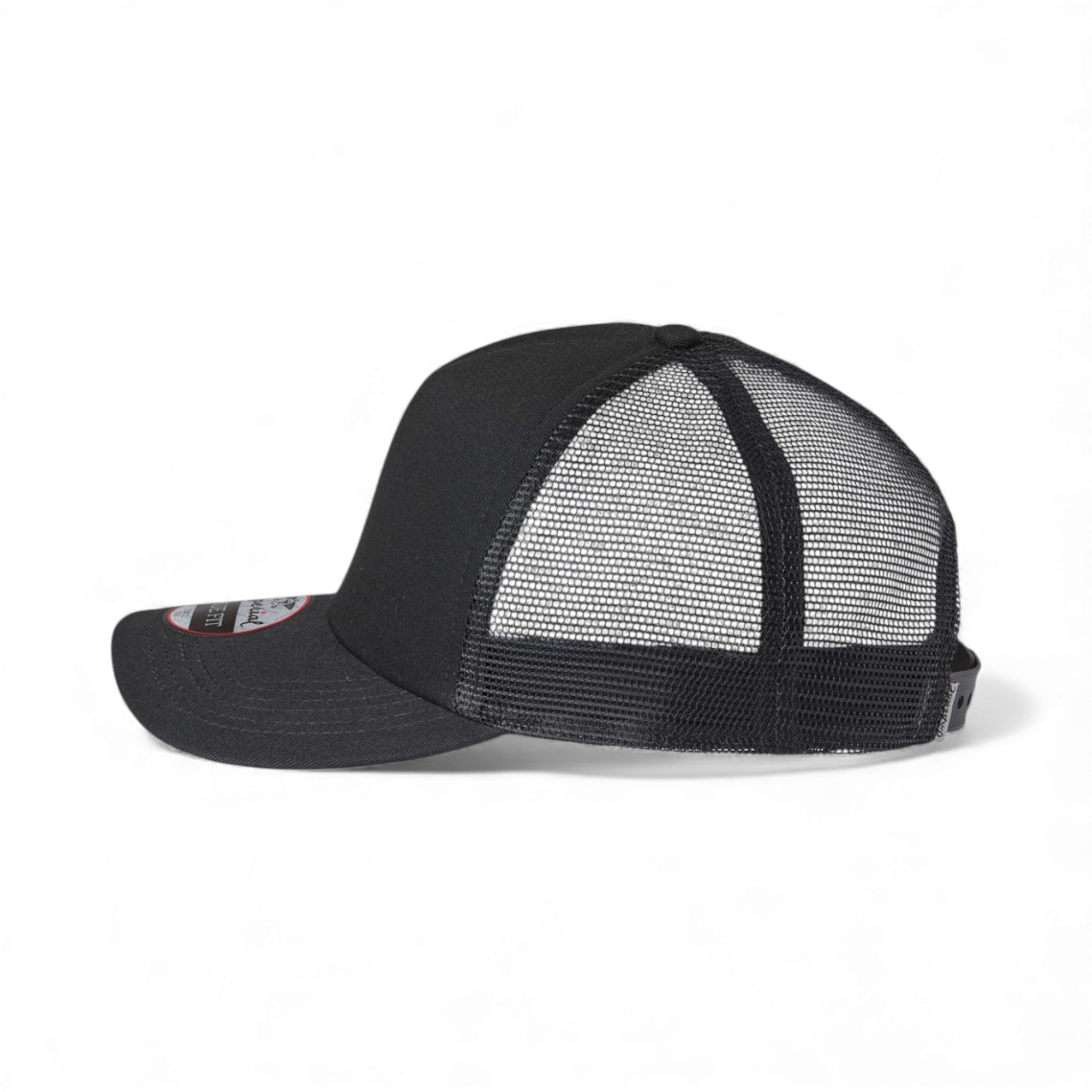 Left side view of Imperial 1287 custom hat in black