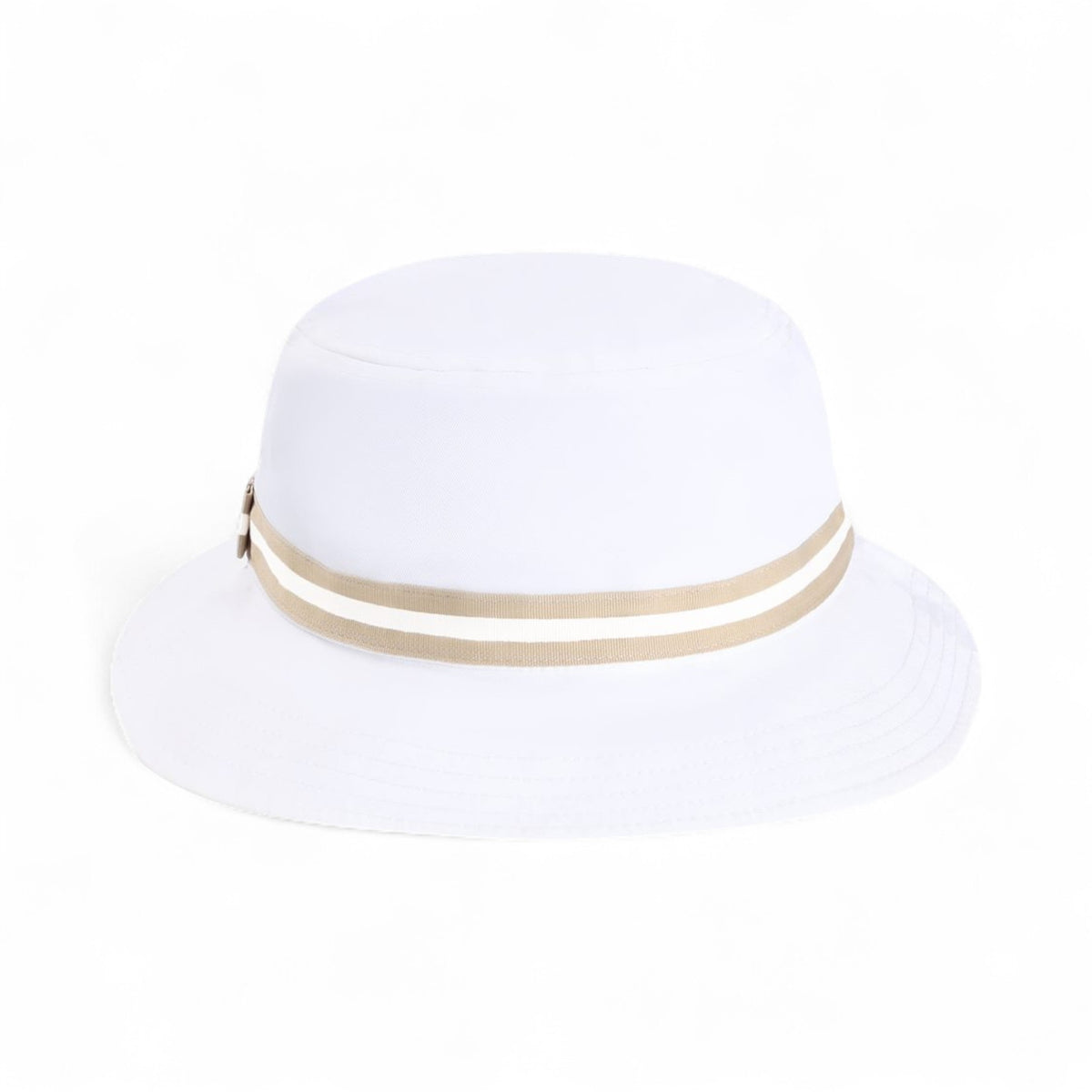 Back view of Imperial 1371P custom hat in white and khaki