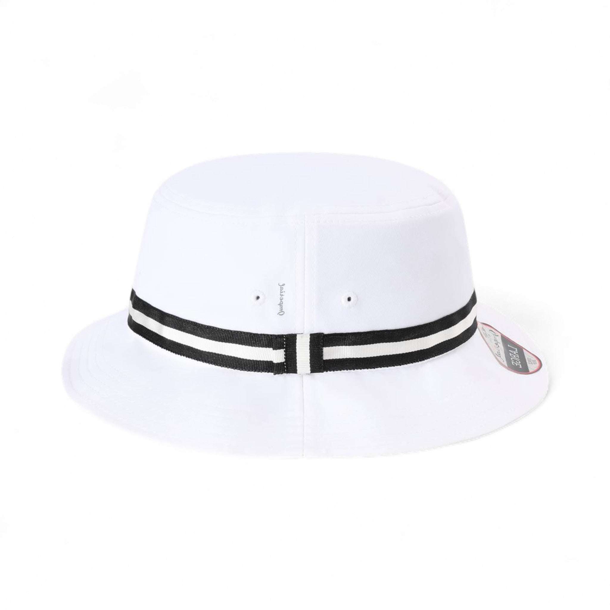 Right side view of Imperial 1371P custom hat in white and black
