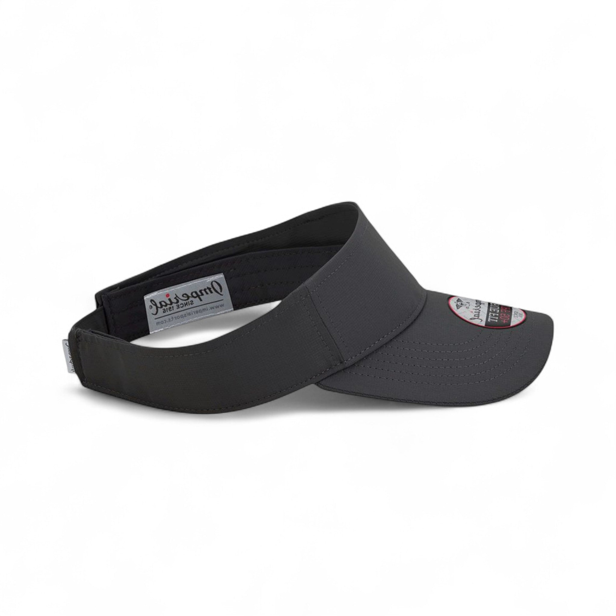 Right side view of Imperial 3124P custom hat in dark grey