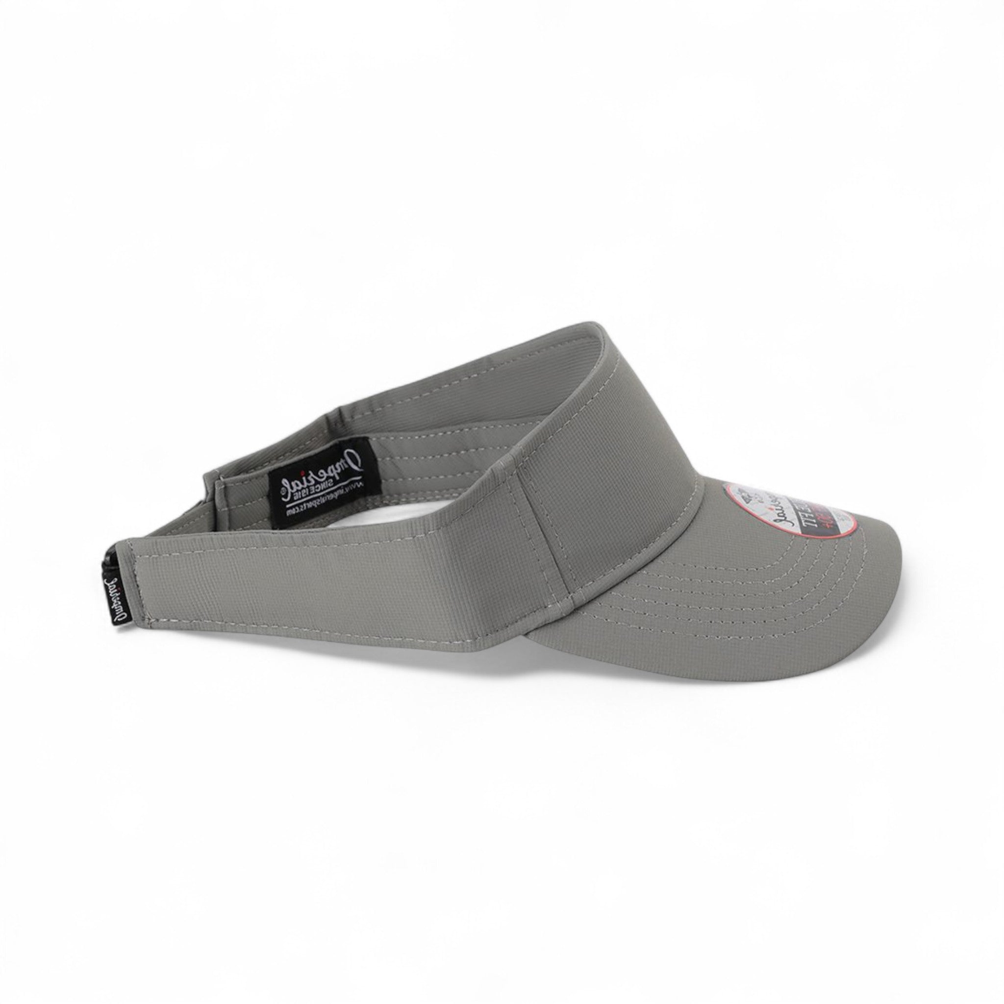 Right side view of Imperial 3124P custom hat in frost grey