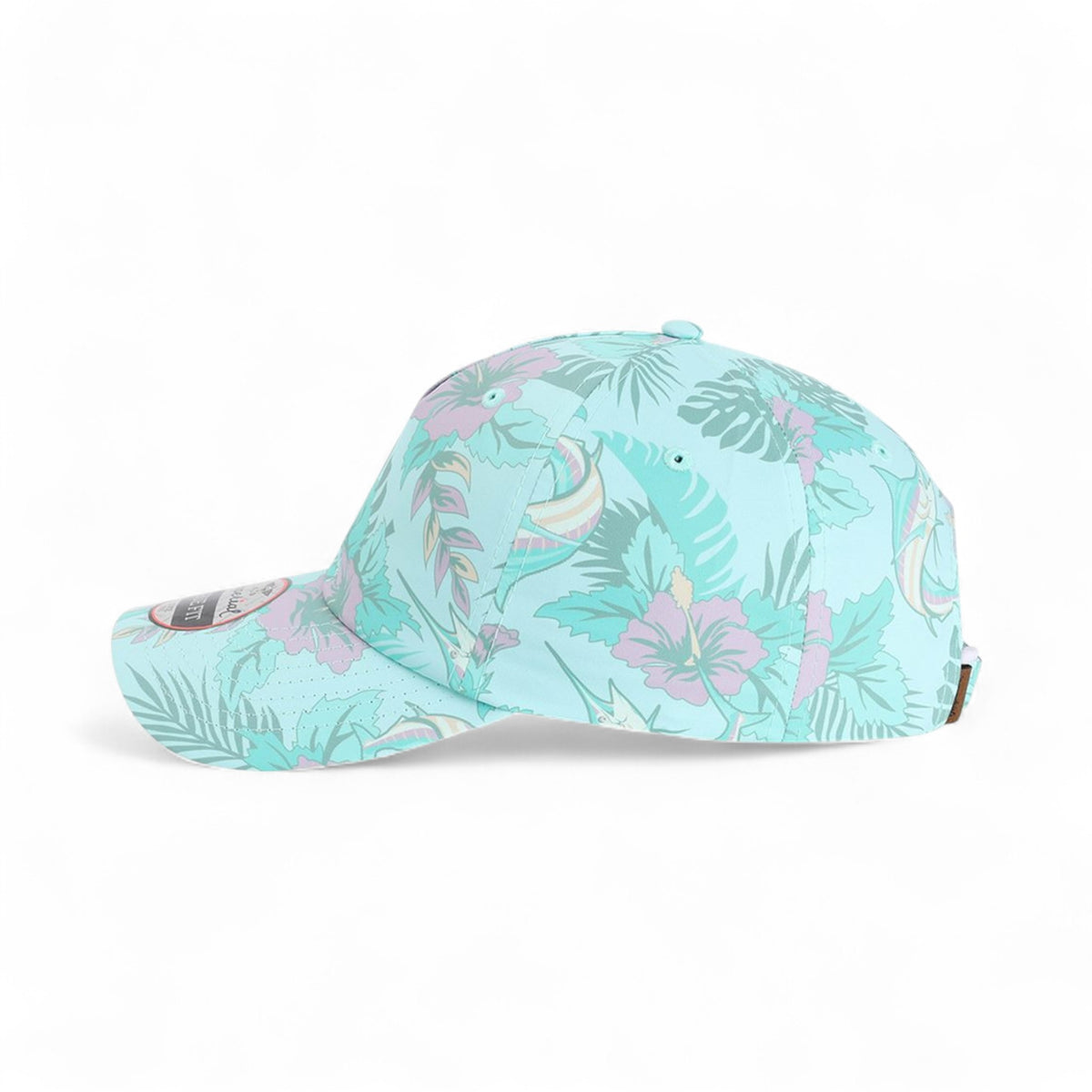 Left side view of Imperial 4072 custom hat in robins egg