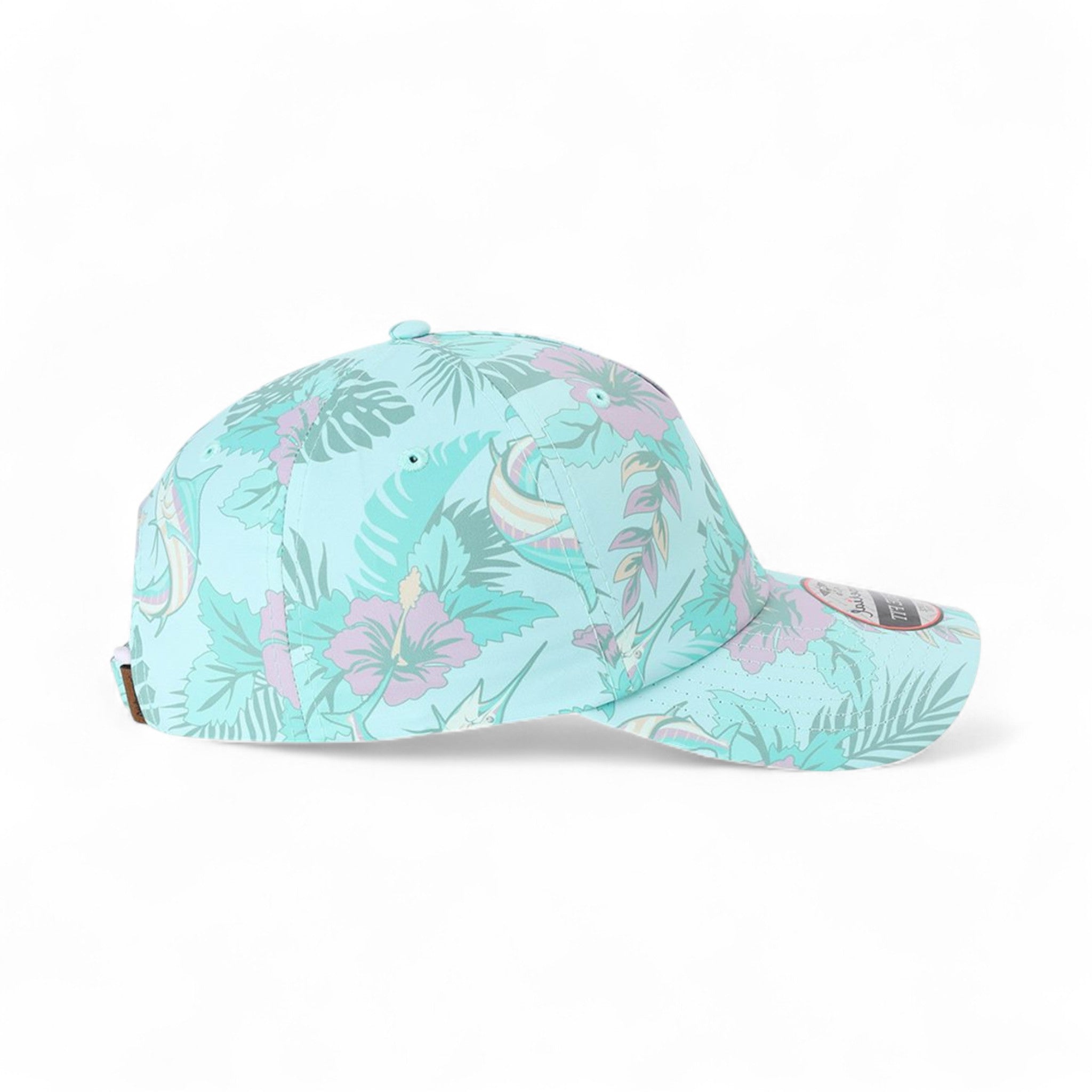 Right side view of Imperial 4072 custom hat in robins egg