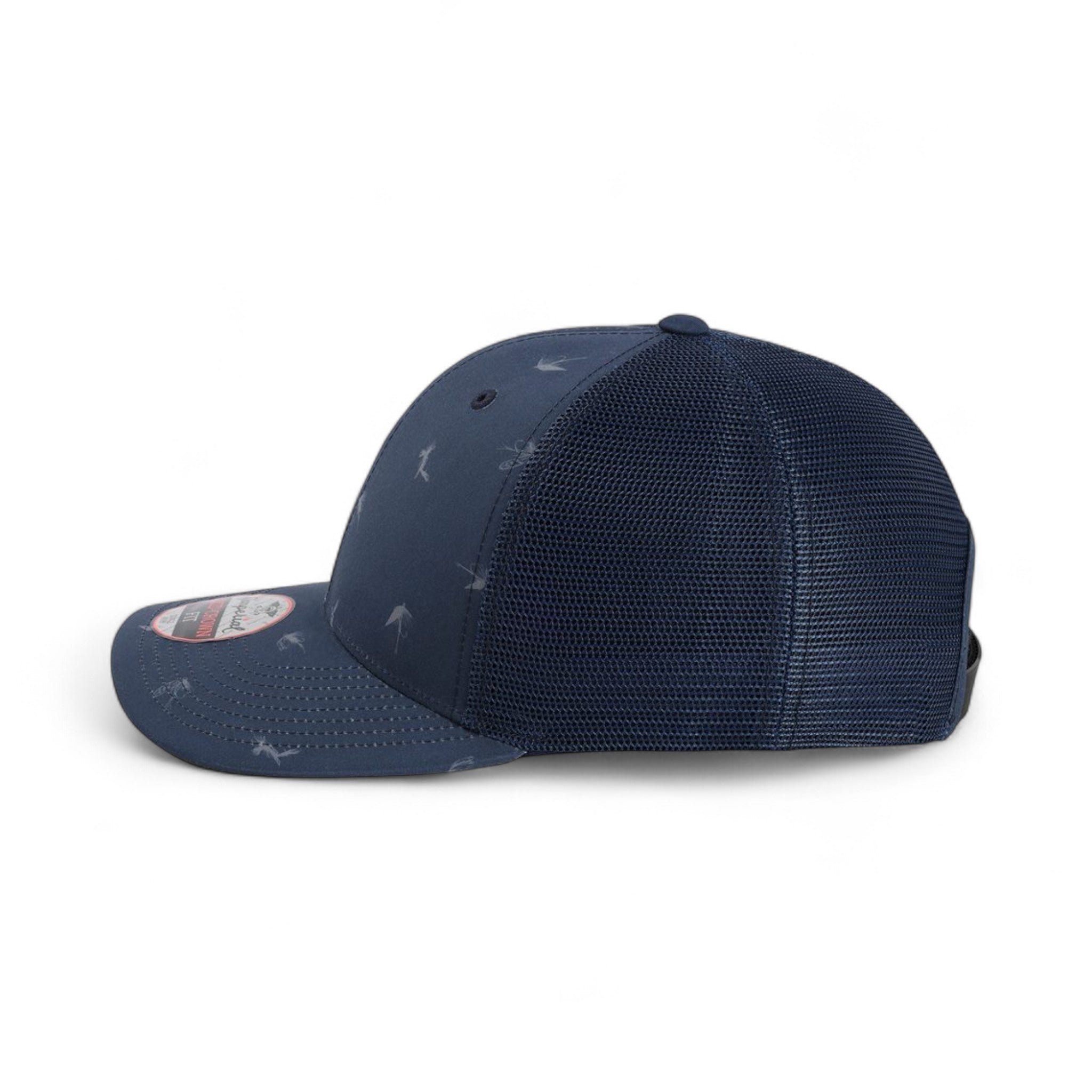 Left side view of Imperial 4074 custom hat in navy