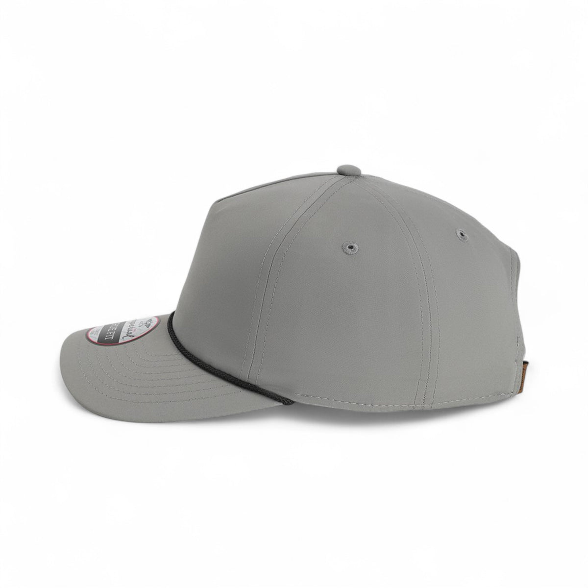 Left side view of Imperial 5054U custom hat in grey and black