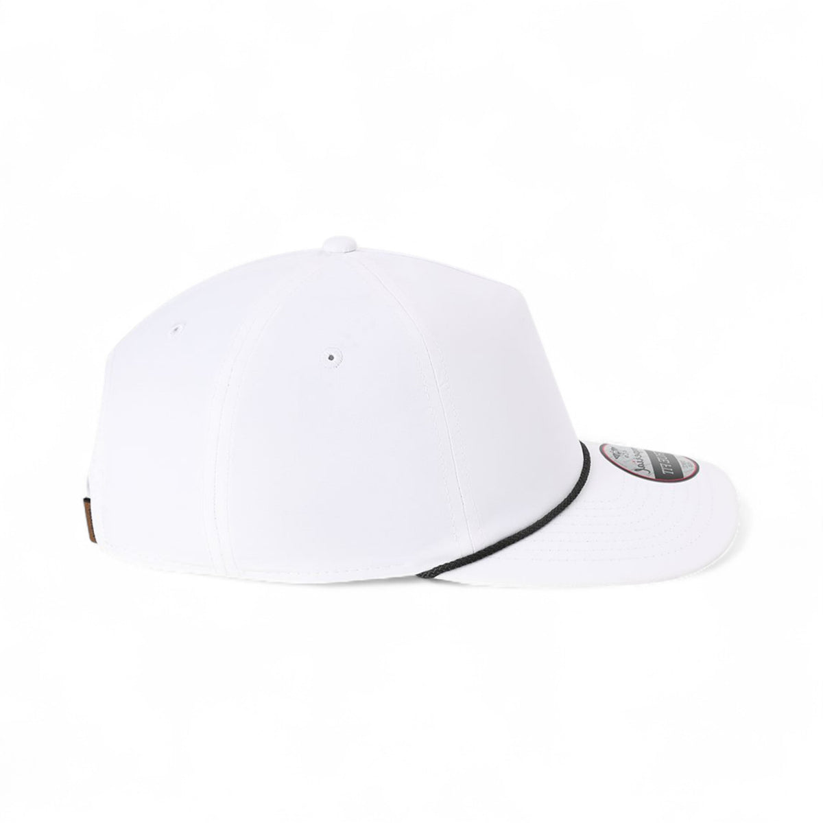 Right side view of Imperial 5054U custom hat in white and black
