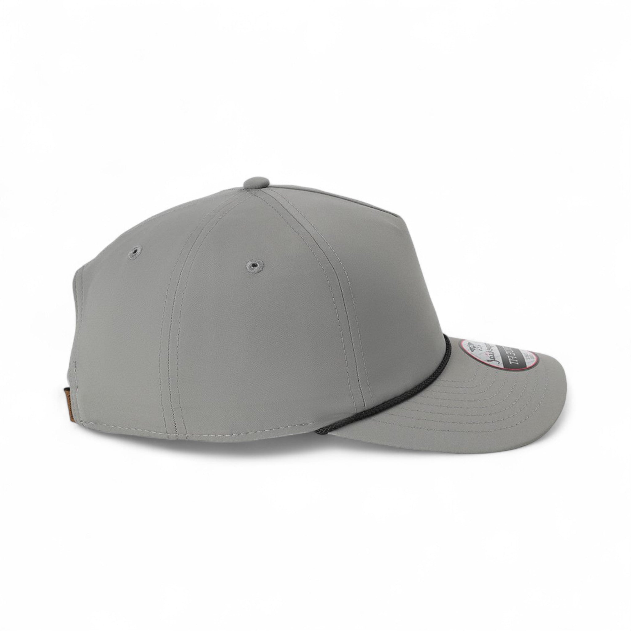 Right side view of Imperial 5054U custom hat in grey and black