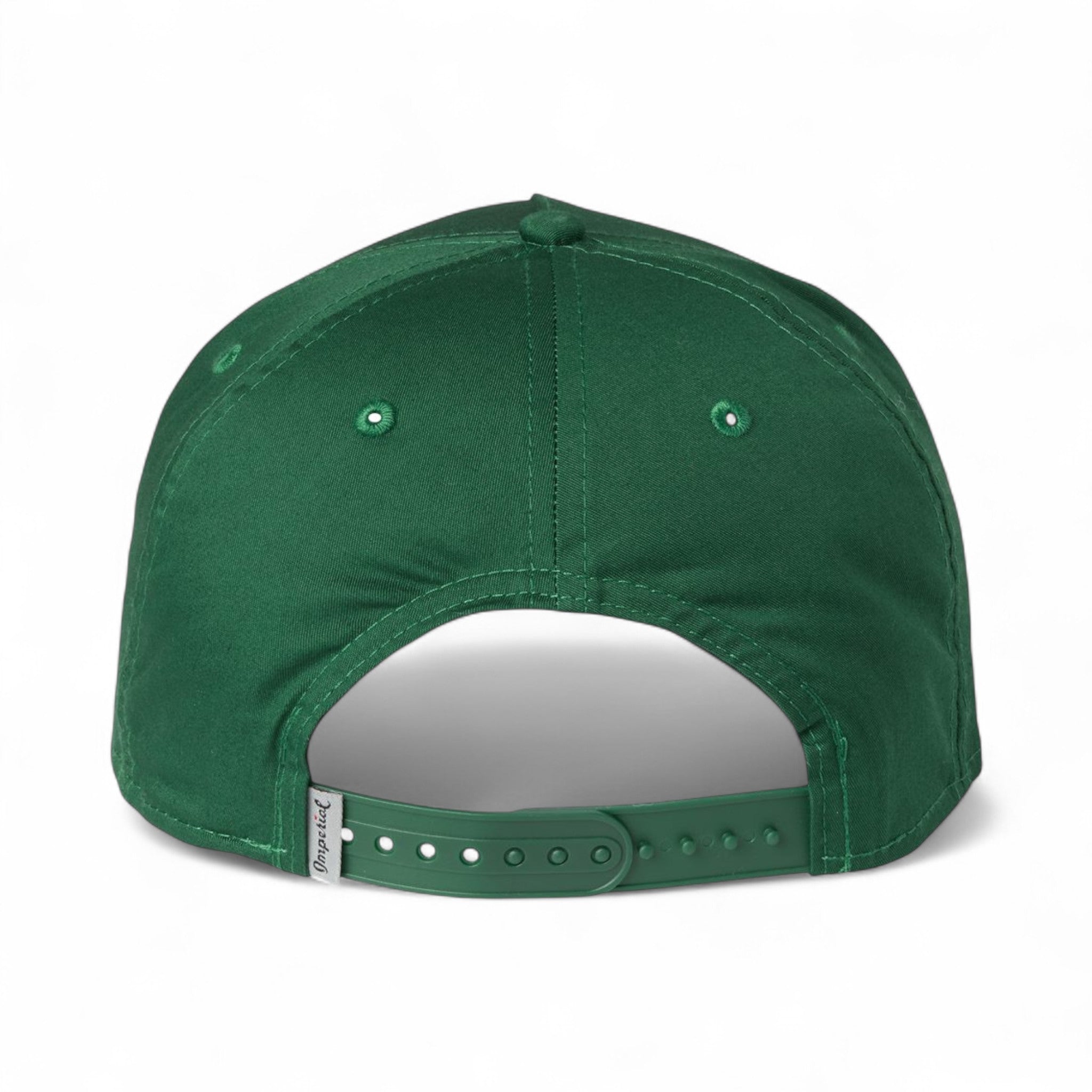 Back view of Imperial 5056 custom hat in forest and white