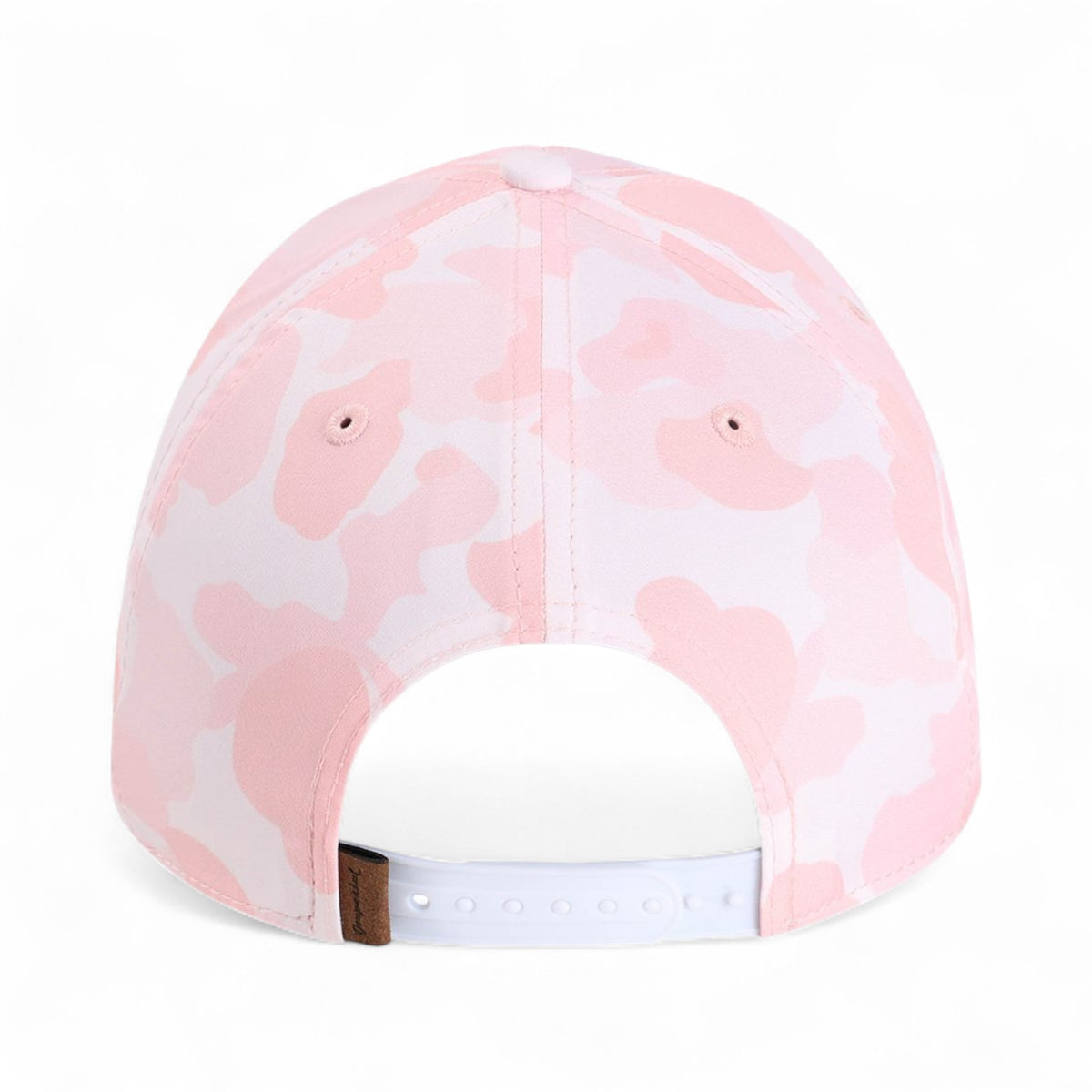Back view of Imperial 5058 custom hat in frog skin camo light pink