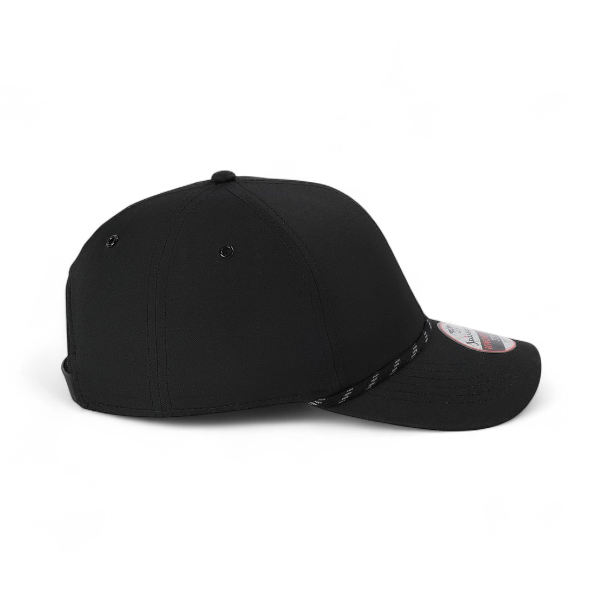 Right side view of Imperial 6054 custom hat in black