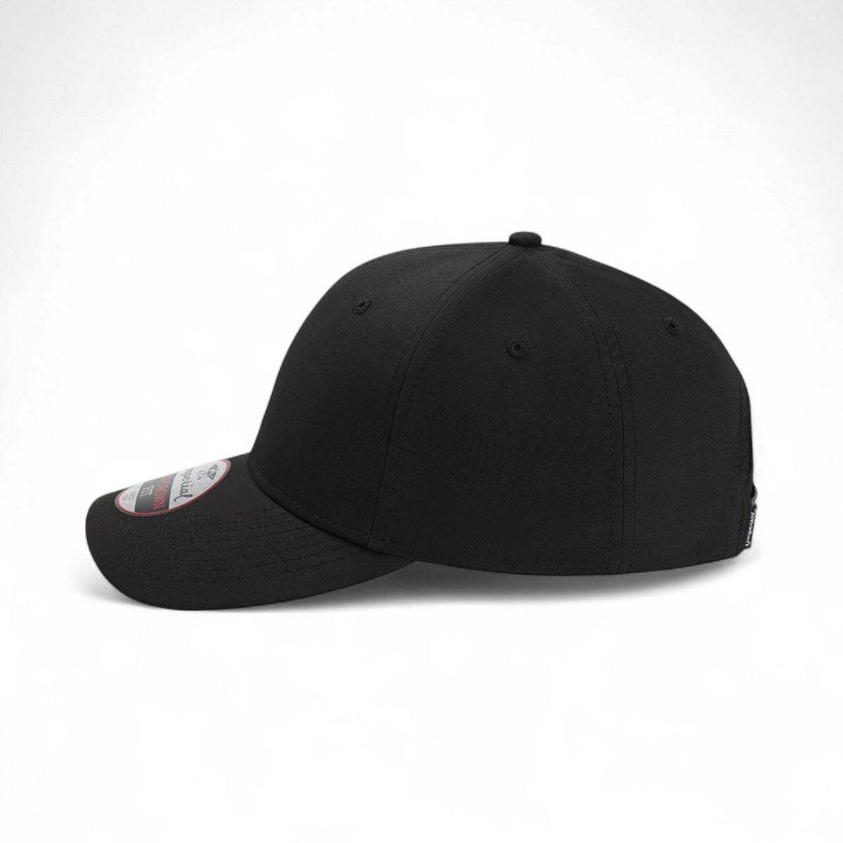 Left side view of Imperial 7054N custom hat in black