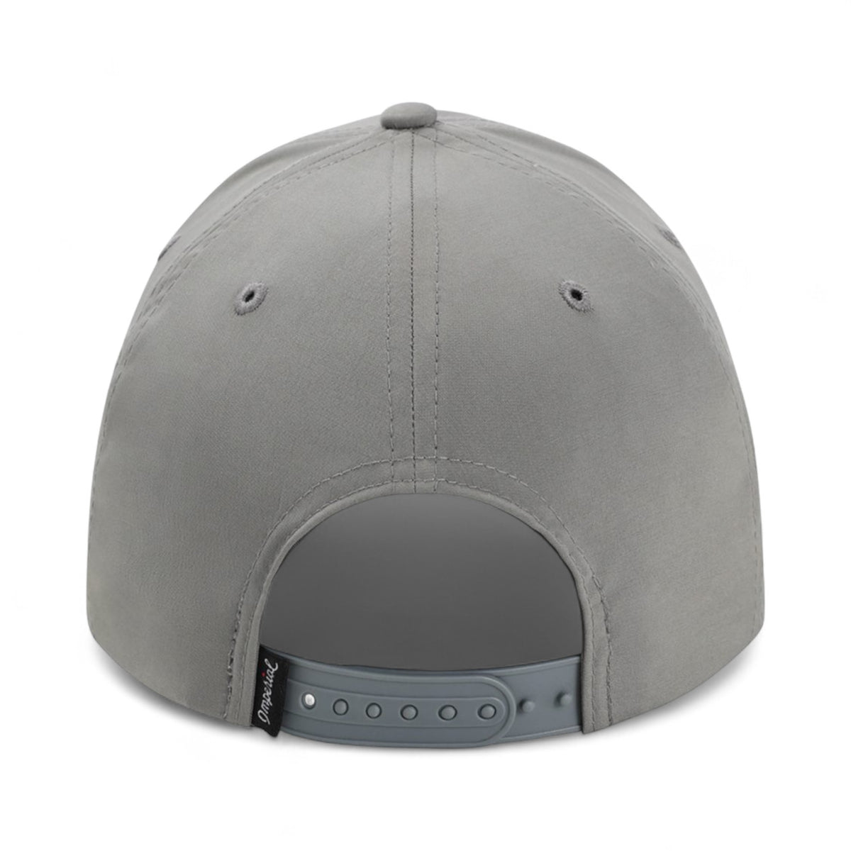 Back view of Imperial 7054N custom hat in grey