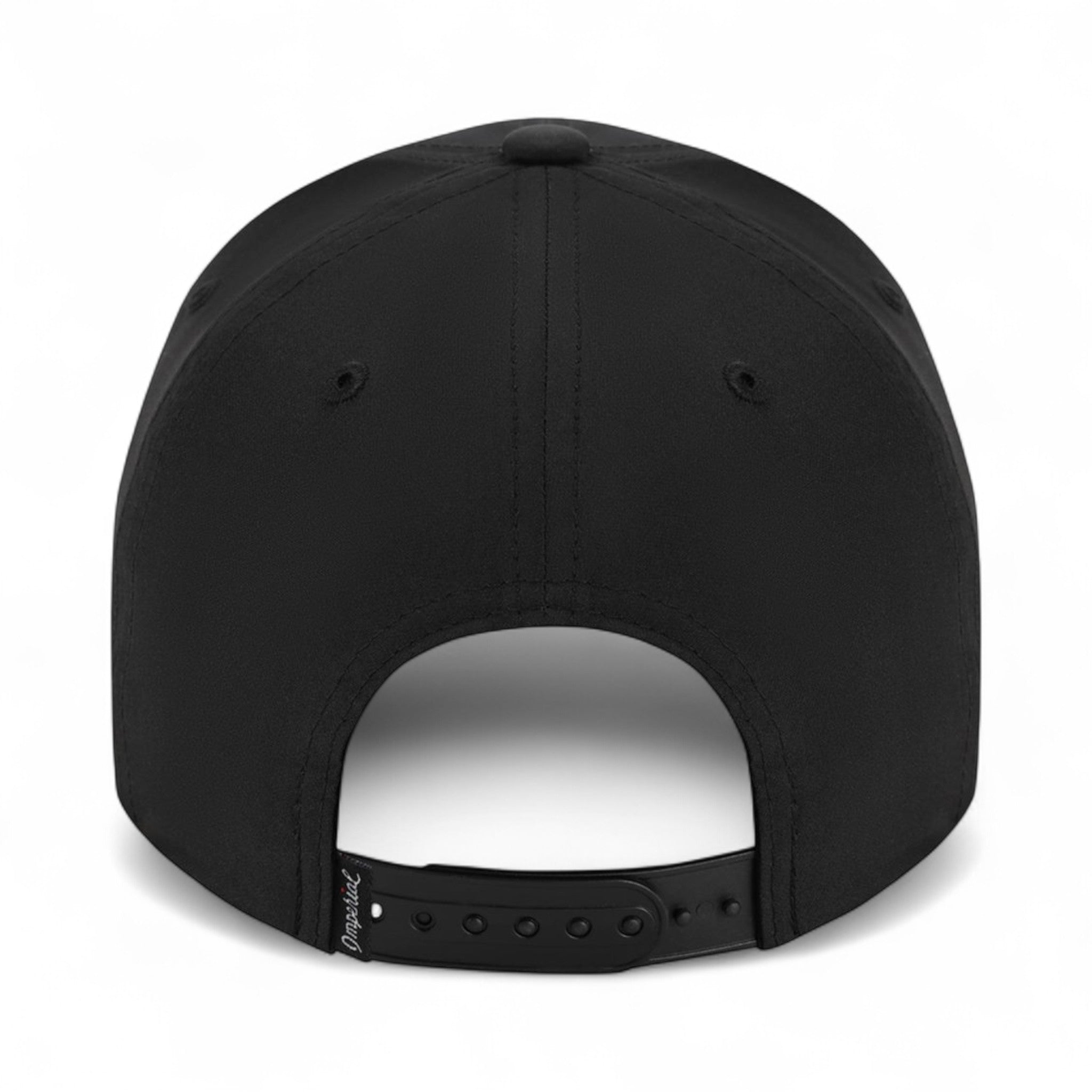 Back view of Imperial 7054N custom hat in black