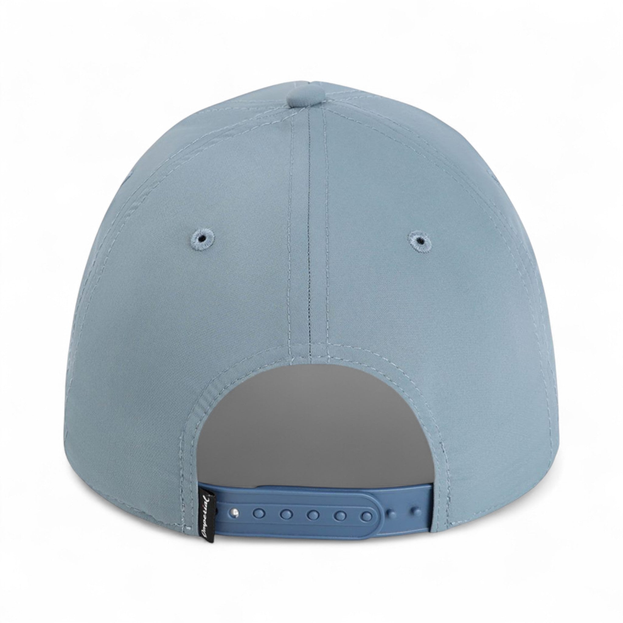 Back view of Imperial 7054 custom hat in breaker blue and navy