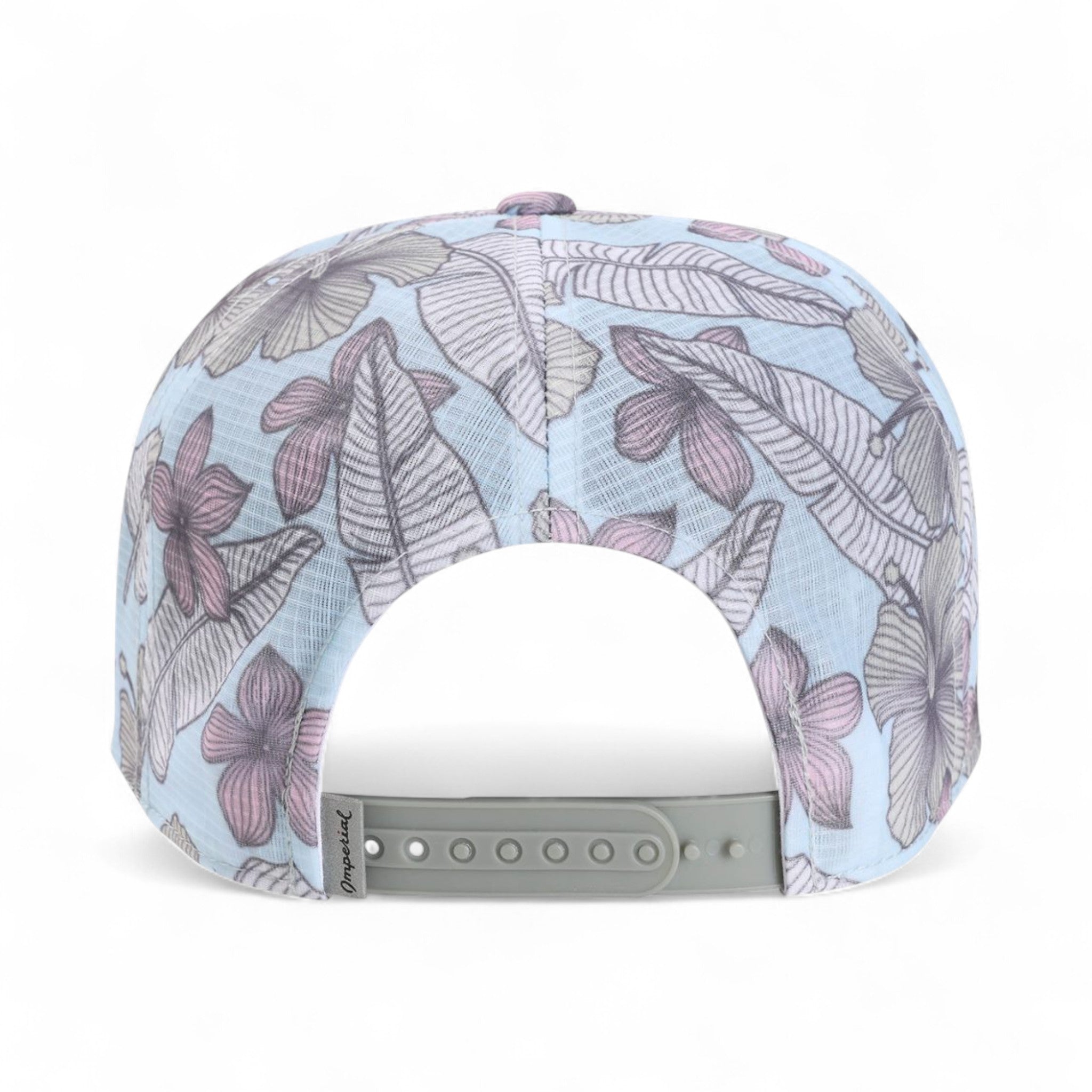 Back view of Imperial DNA012 custom hat in light blue