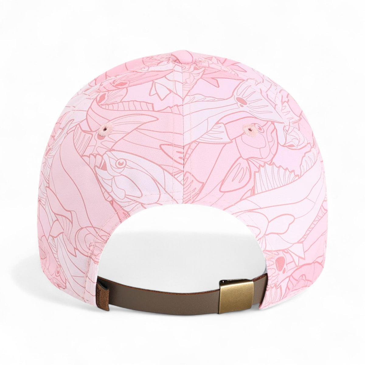 Back view of Imperial DNA014 custom hat in light pink