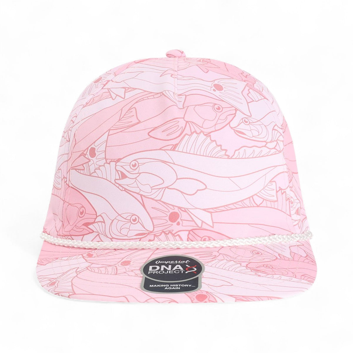 Front view of Imperial DNA014 custom hat in light pink