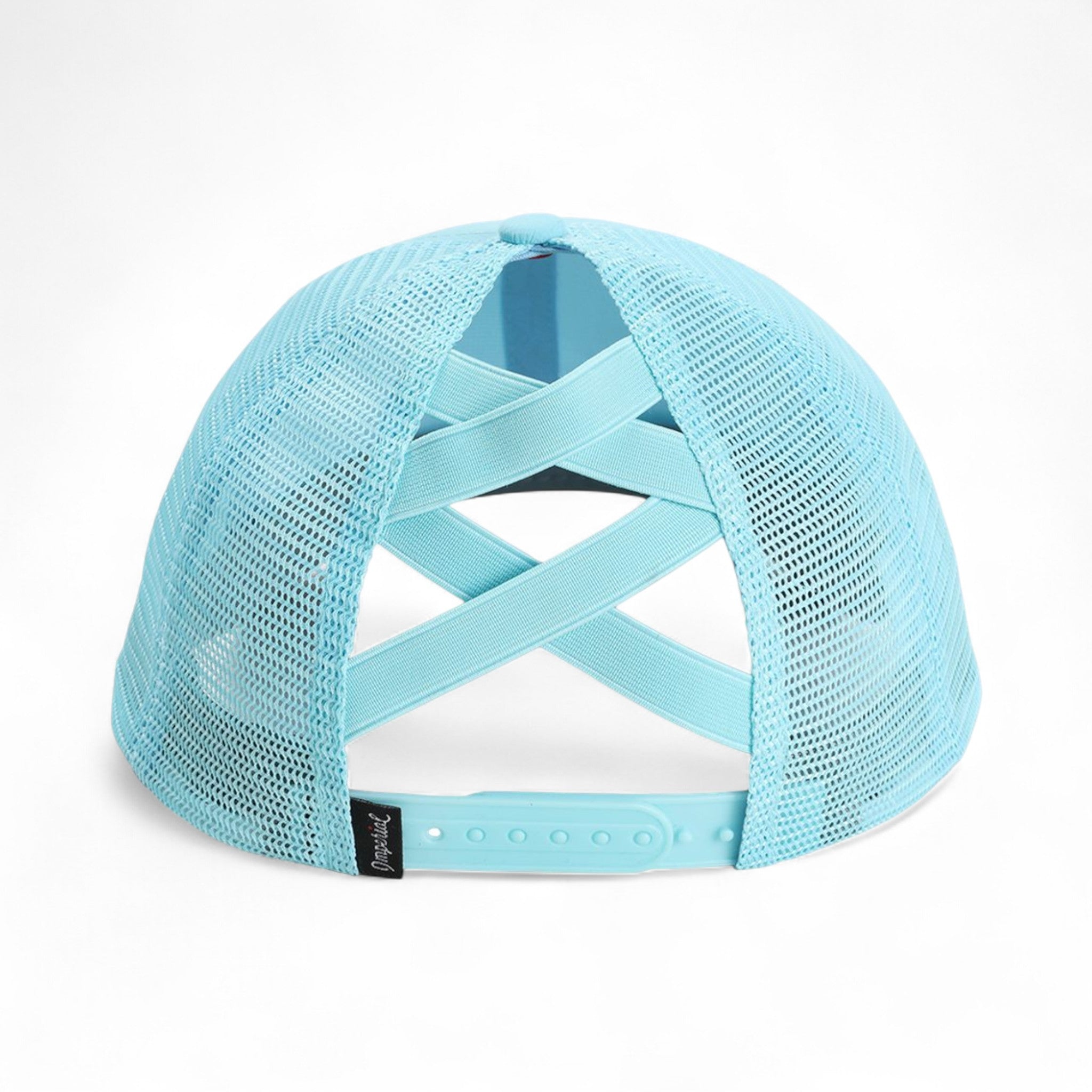 Back view of Imperial L338M custom hat in light blue