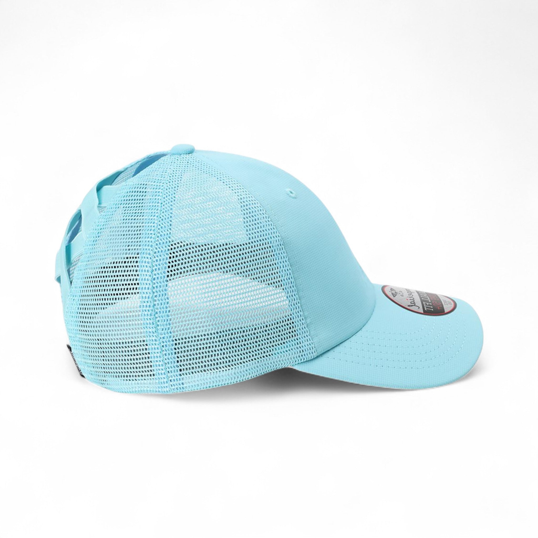 Right side view of Imperial L338M custom hat in light blue
