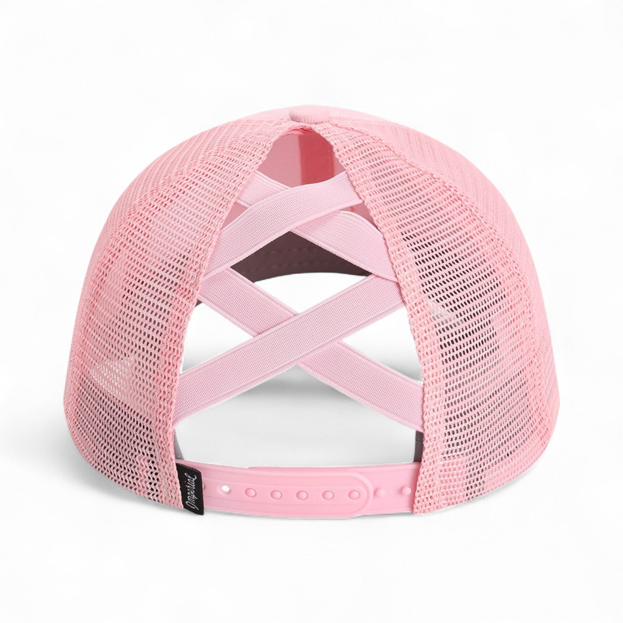 Back view of Imperial L338M custom hat in light pink