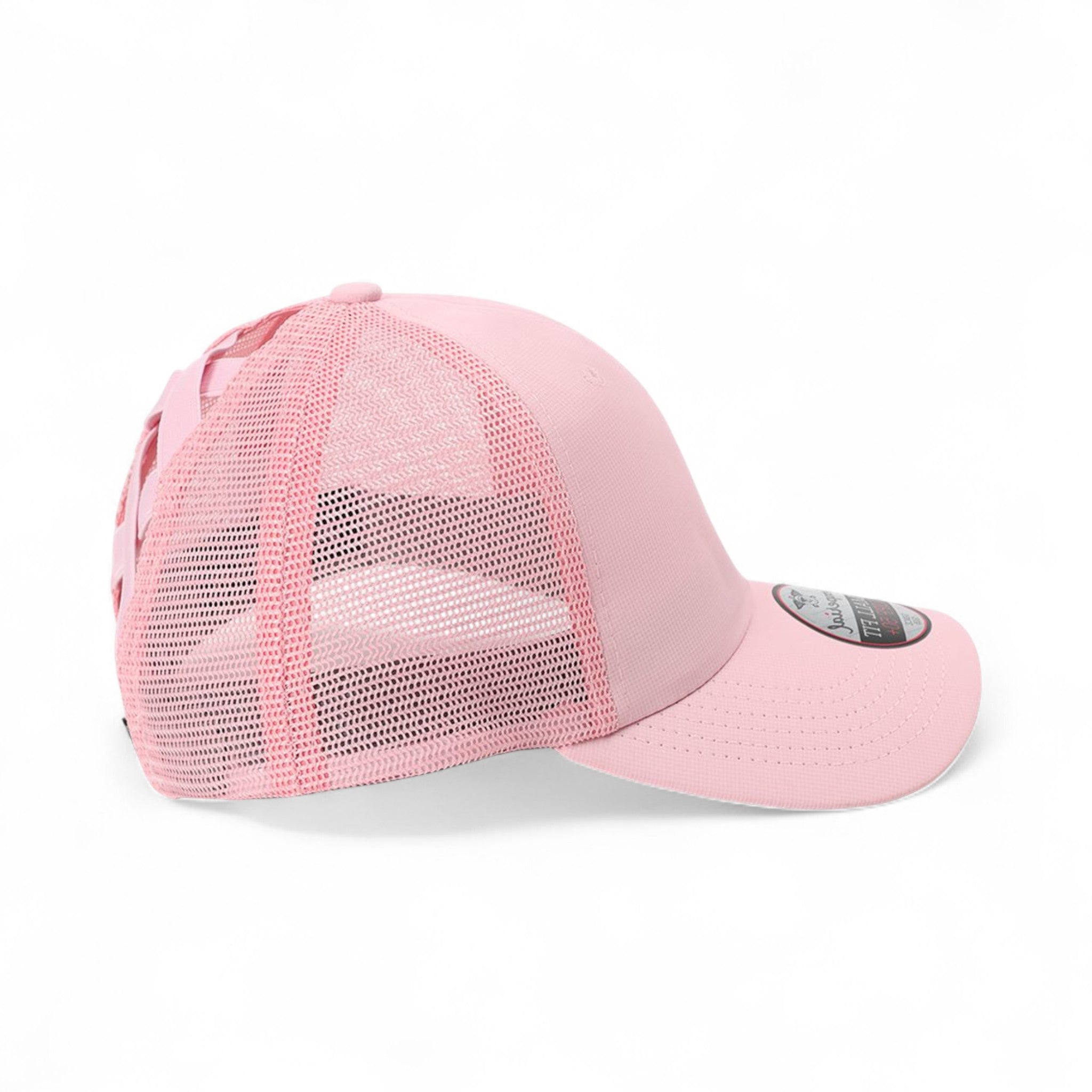 Right side view of Imperial L338M custom hat in light pink
