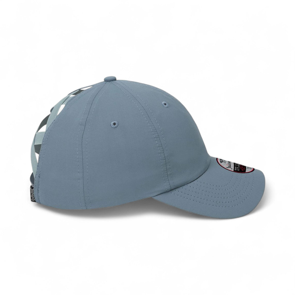Right side view of Imperial L338 custom hat in breaker blue