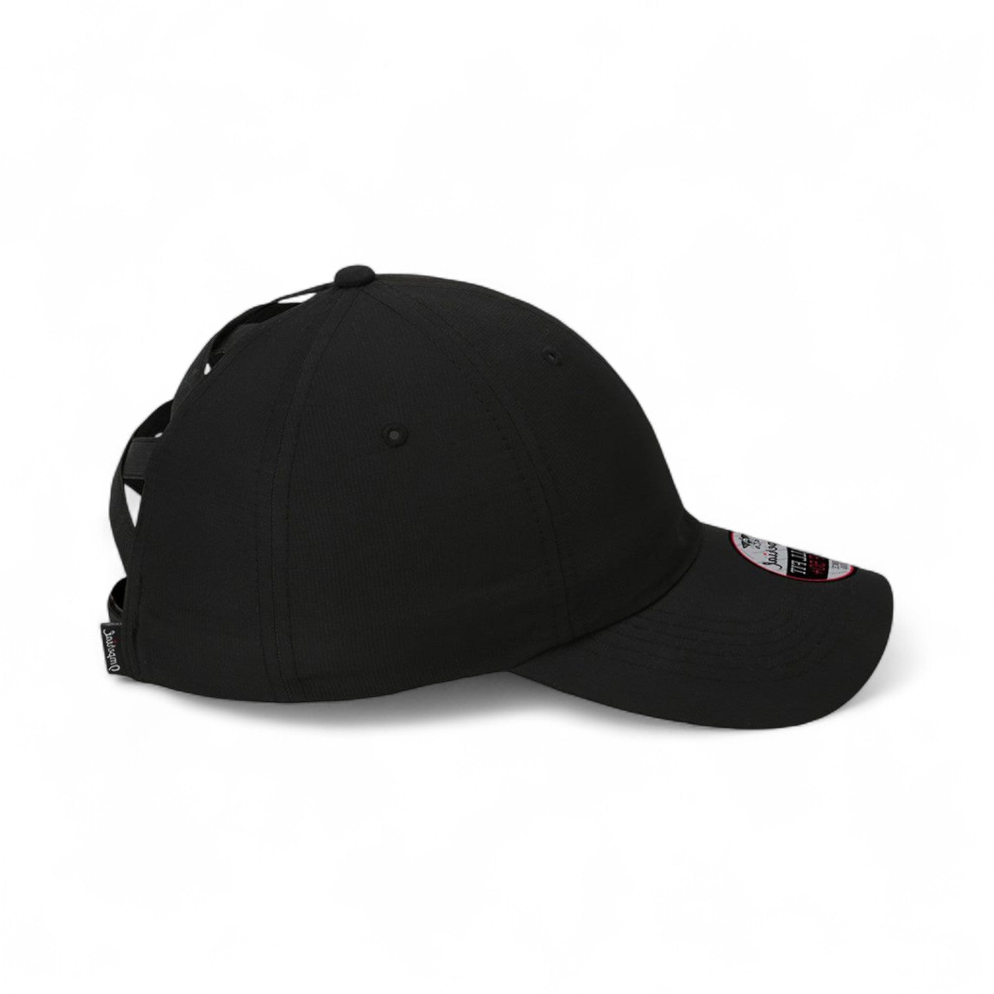 Right side view of Imperial L338 custom hat in black