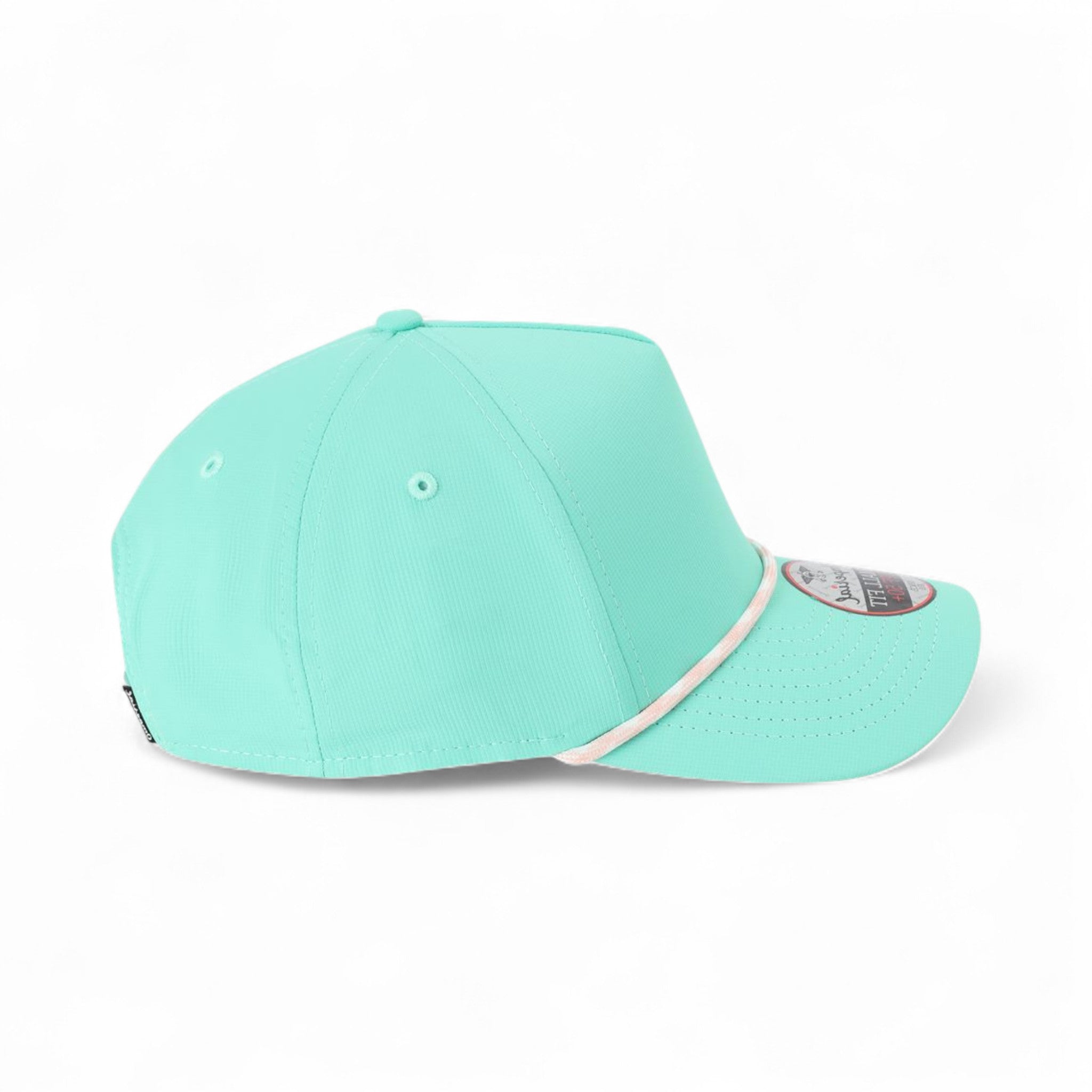Right side view of Imperial L5059 custom hat in aqua