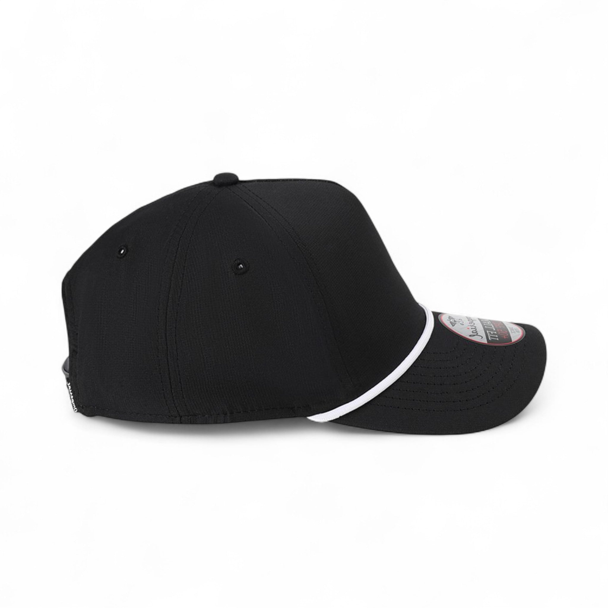 Right side view of Imperial L5059 custom hat in black and white