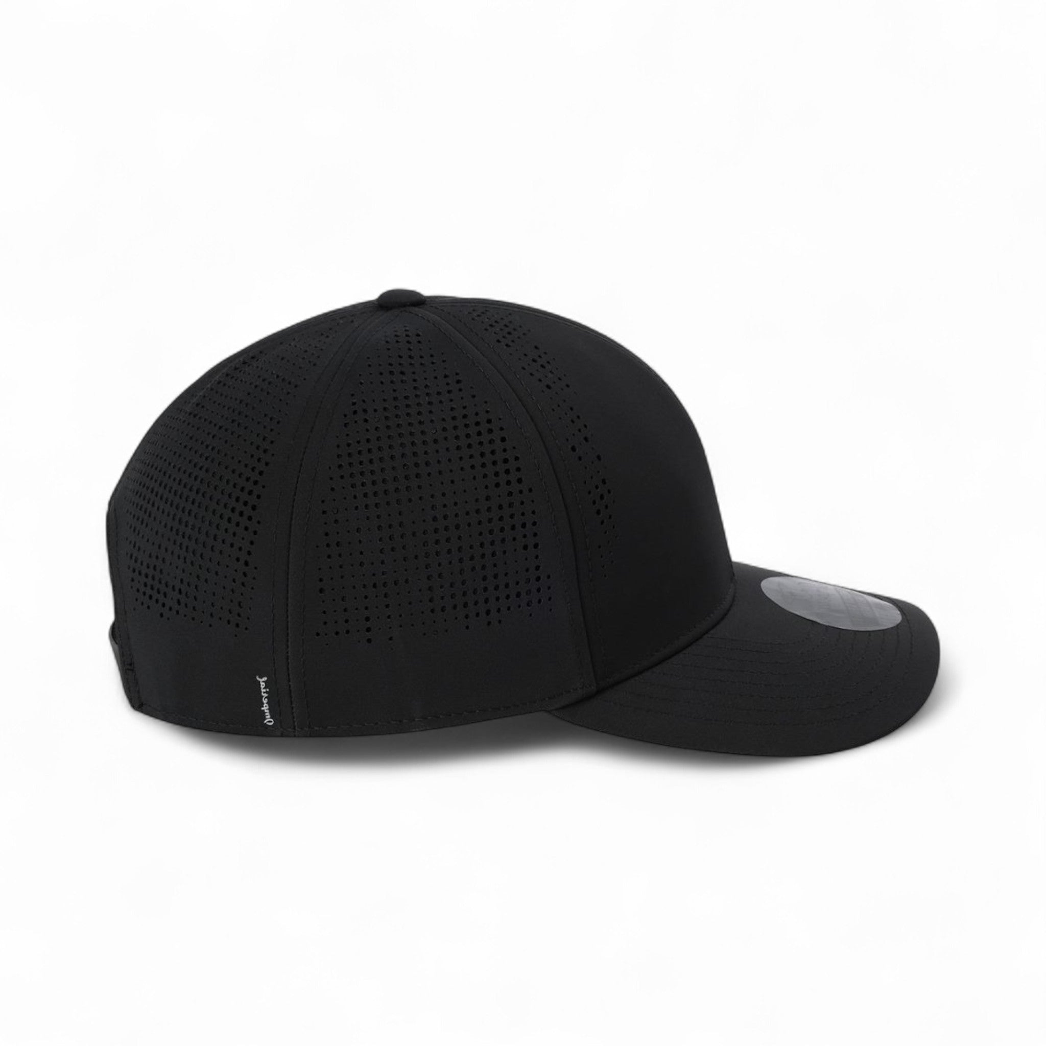 Right side view of Imperial S1502 custom hat in black