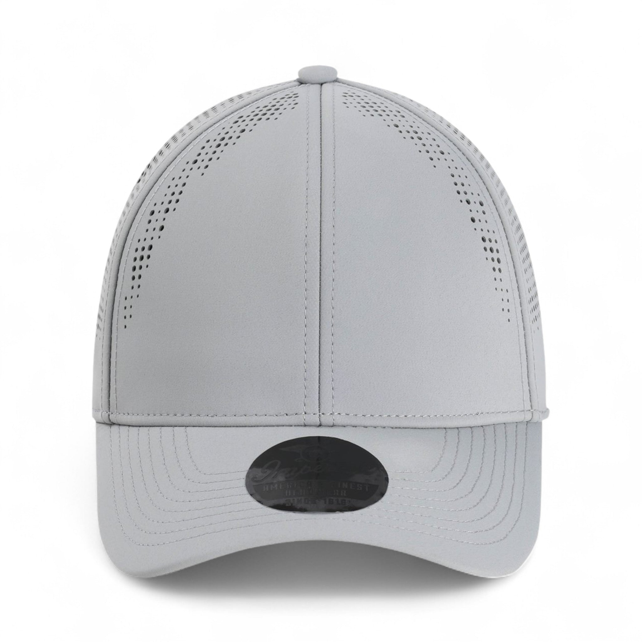 Front view of Imperial S1502 custom hat in grey