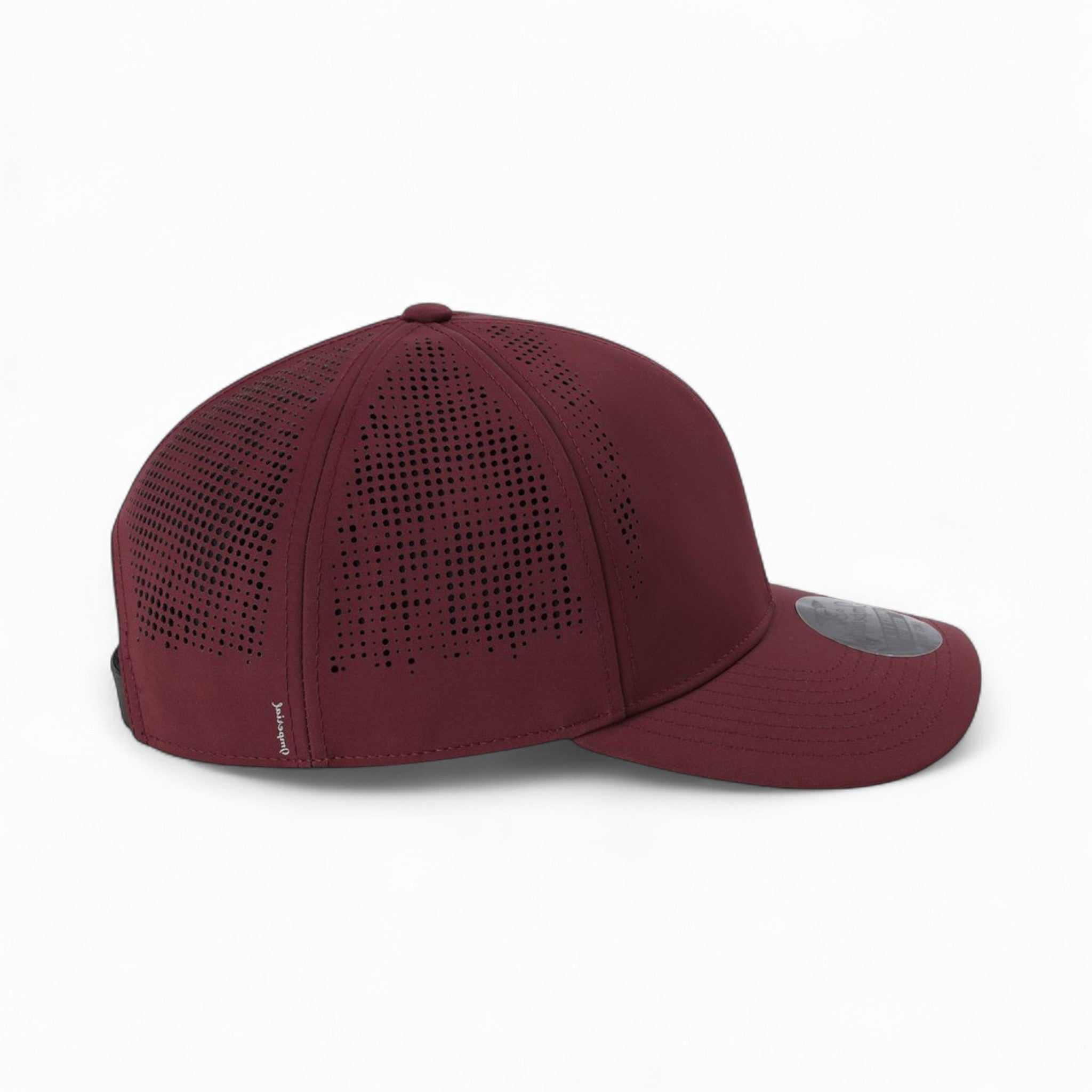 Right side view of Imperial S1502 custom hat in maroon