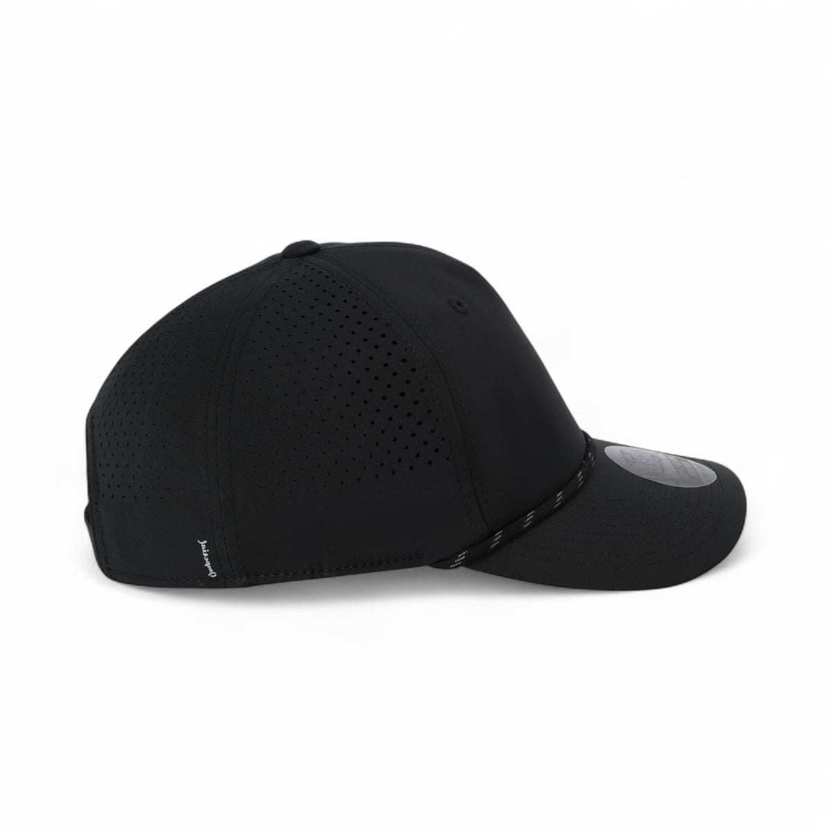 Right side view of Imperial S1505 custom hat in black