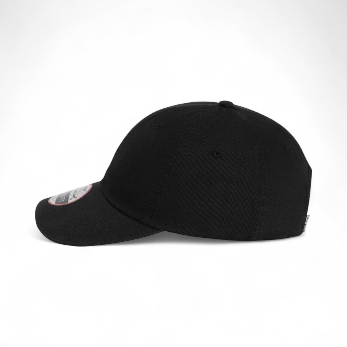 Left side view of Imperial X210B custom hat in black