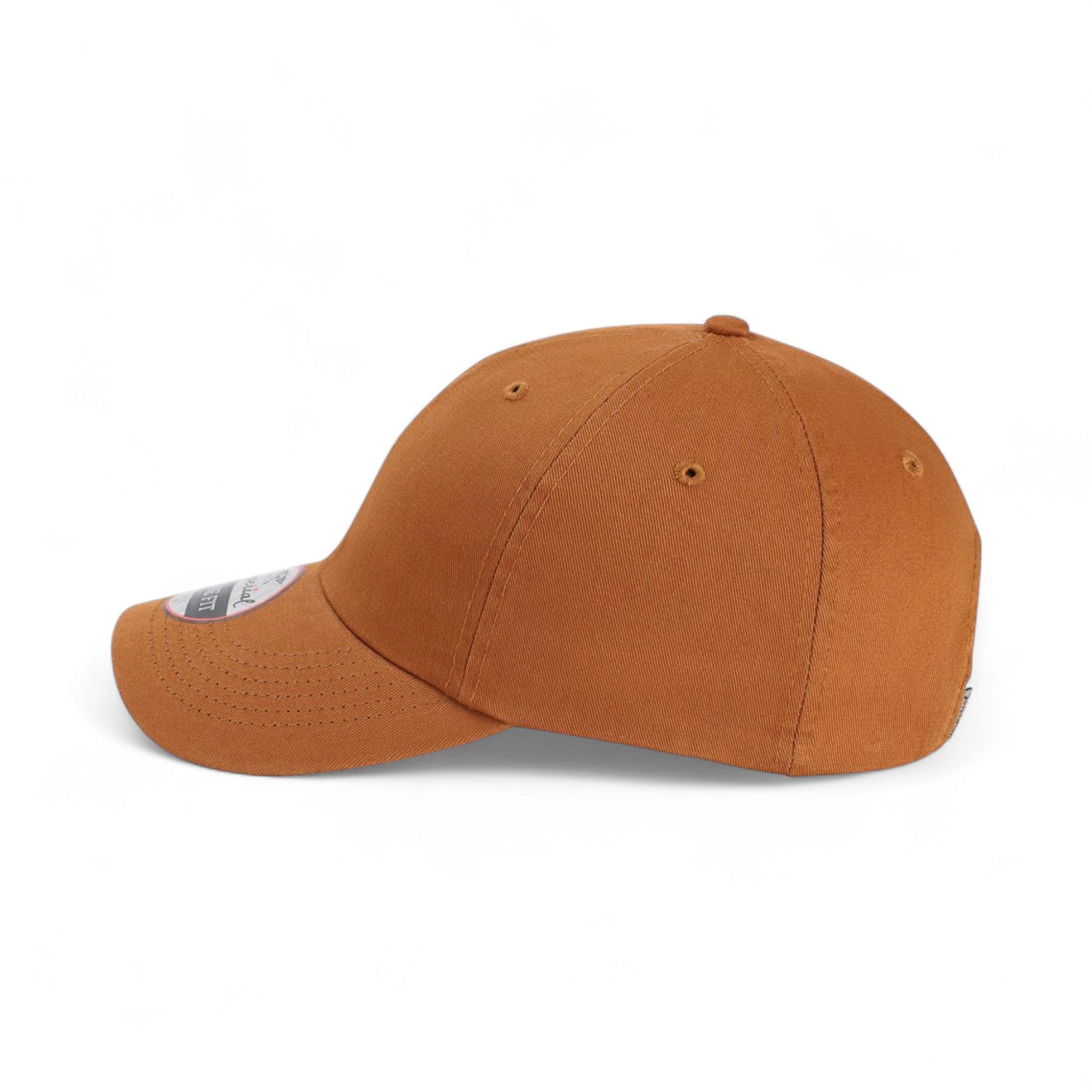 Left side view of Imperial X210B custom hat in buckthorn brown